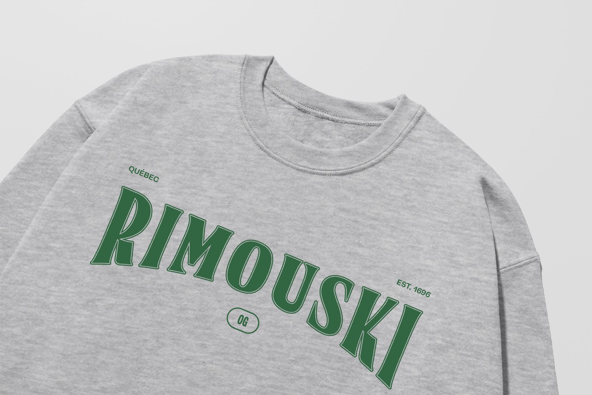 Mon Crew Fit - Adultes - Rimouski - Impression en Vert