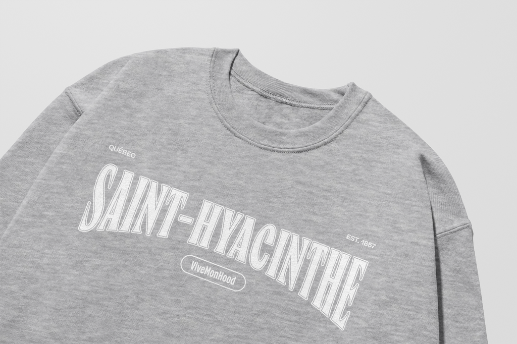 Mon Crew Fit - Saint-Hyacinthe - Enfant - Blanc - Sport Gray