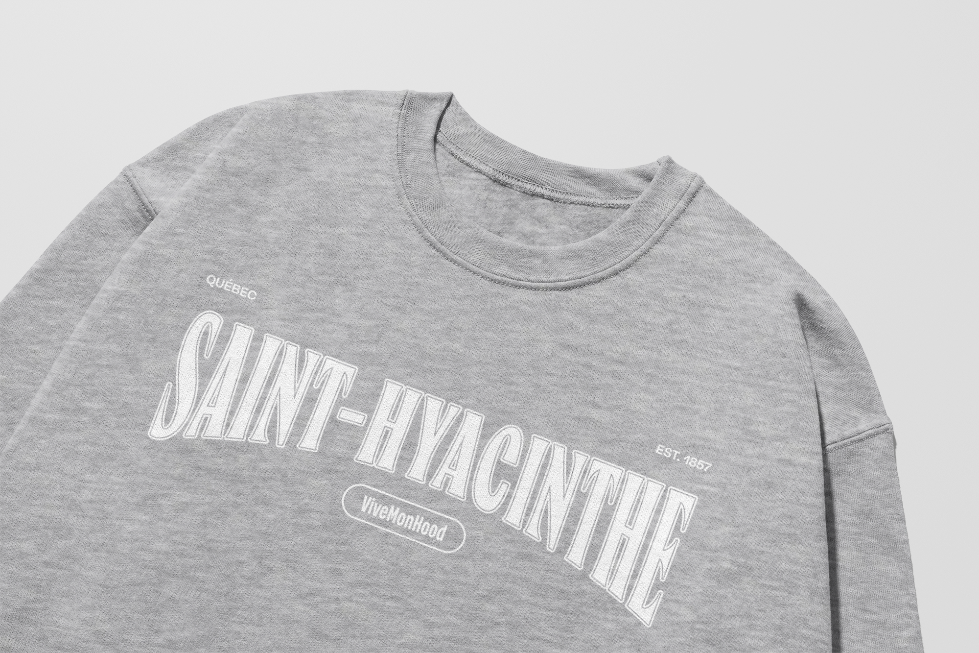 Mon Crew Fit - Saint-Hyacinthe - Enfant - Blanc - Sport Gray