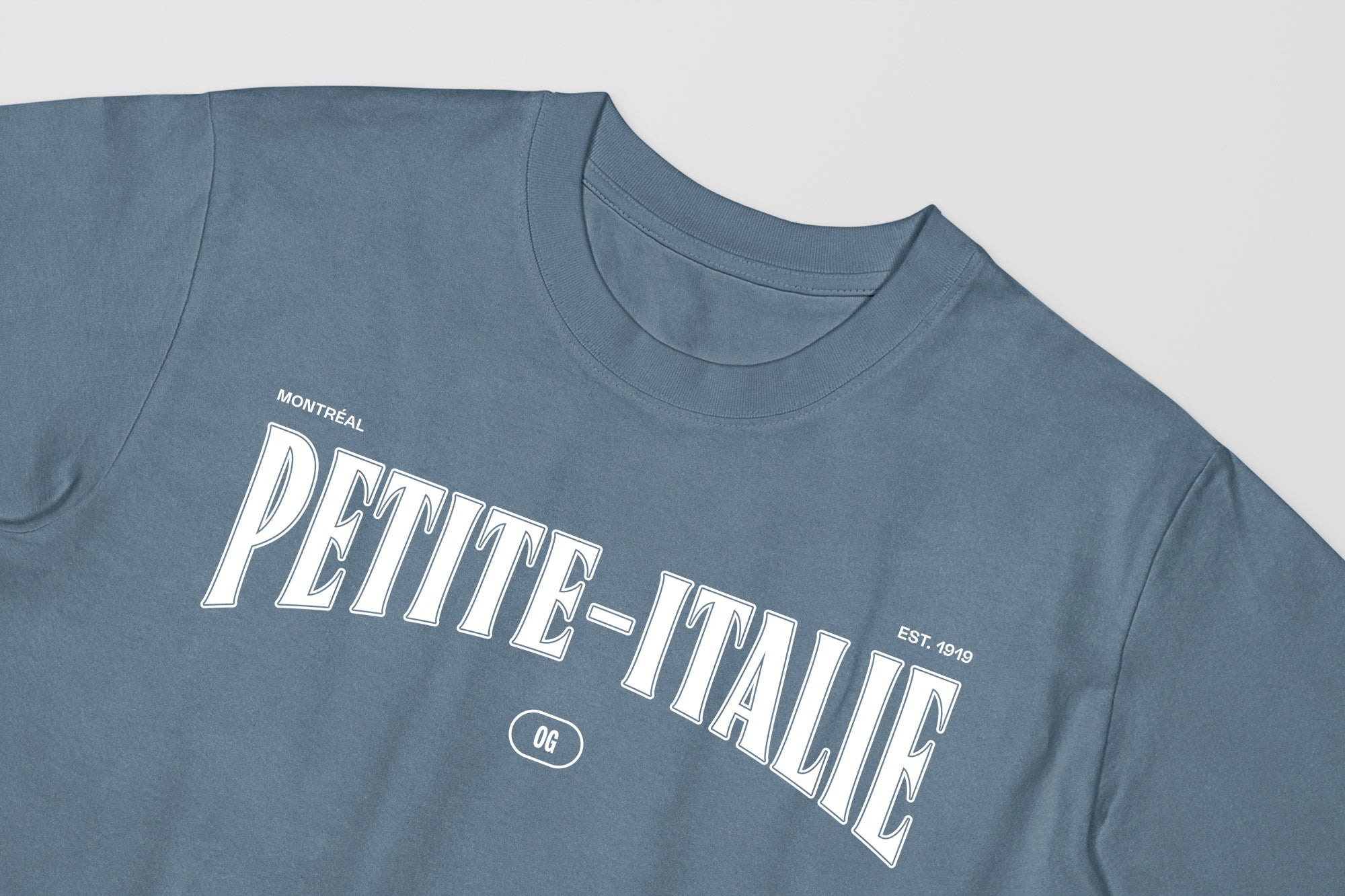 Mon T-Shirt Garçon - Adultes - Petite-Italie - Impression en Blanc