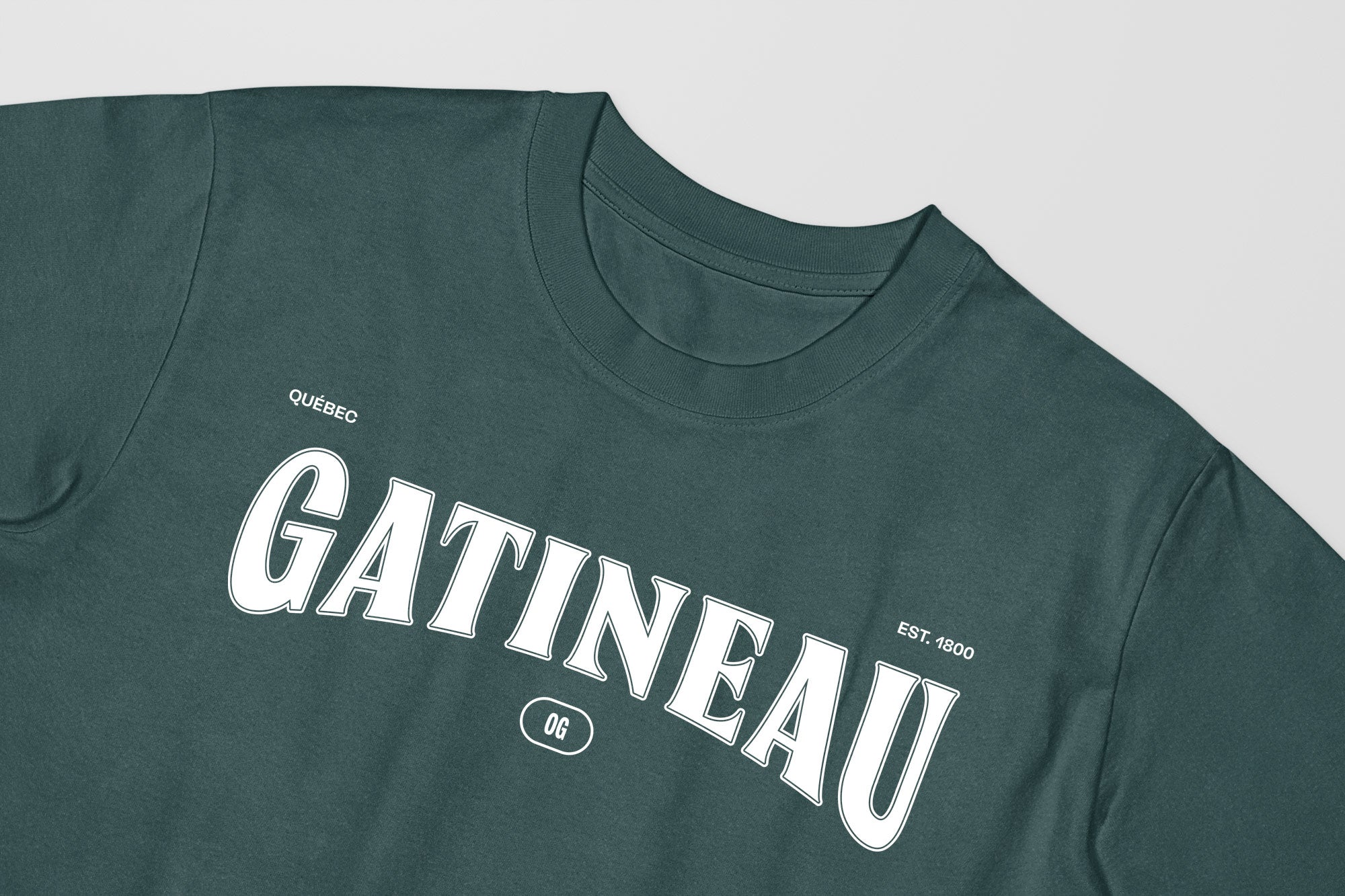 Mon T-Shirt Garçon - Adultes - Gatineau - Impression en Blanc