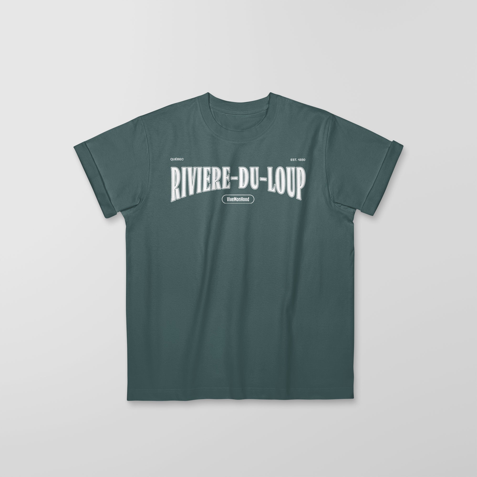 Mon T-Shirt Garçon - Adultes - Rivière-du-Loup - Impression en Blanc