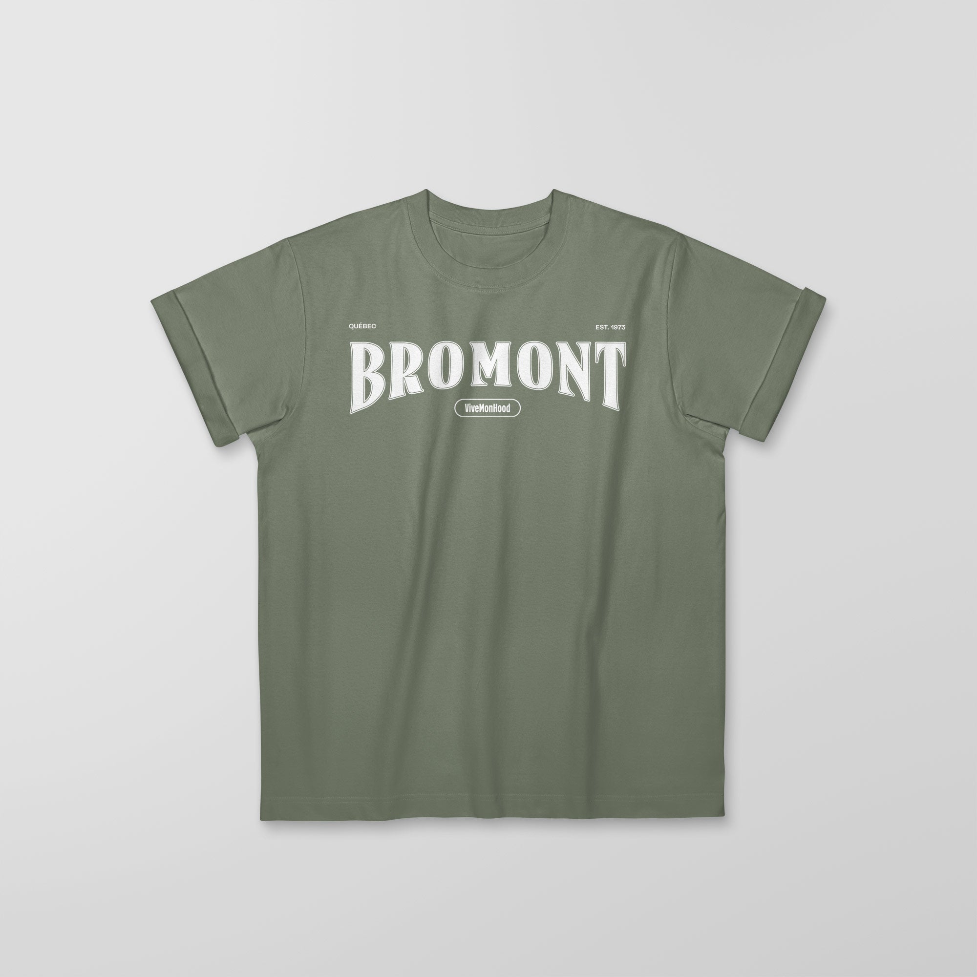 Mon T-Shirt Garçon - Adultes - Bromont - Impression en Blanc
