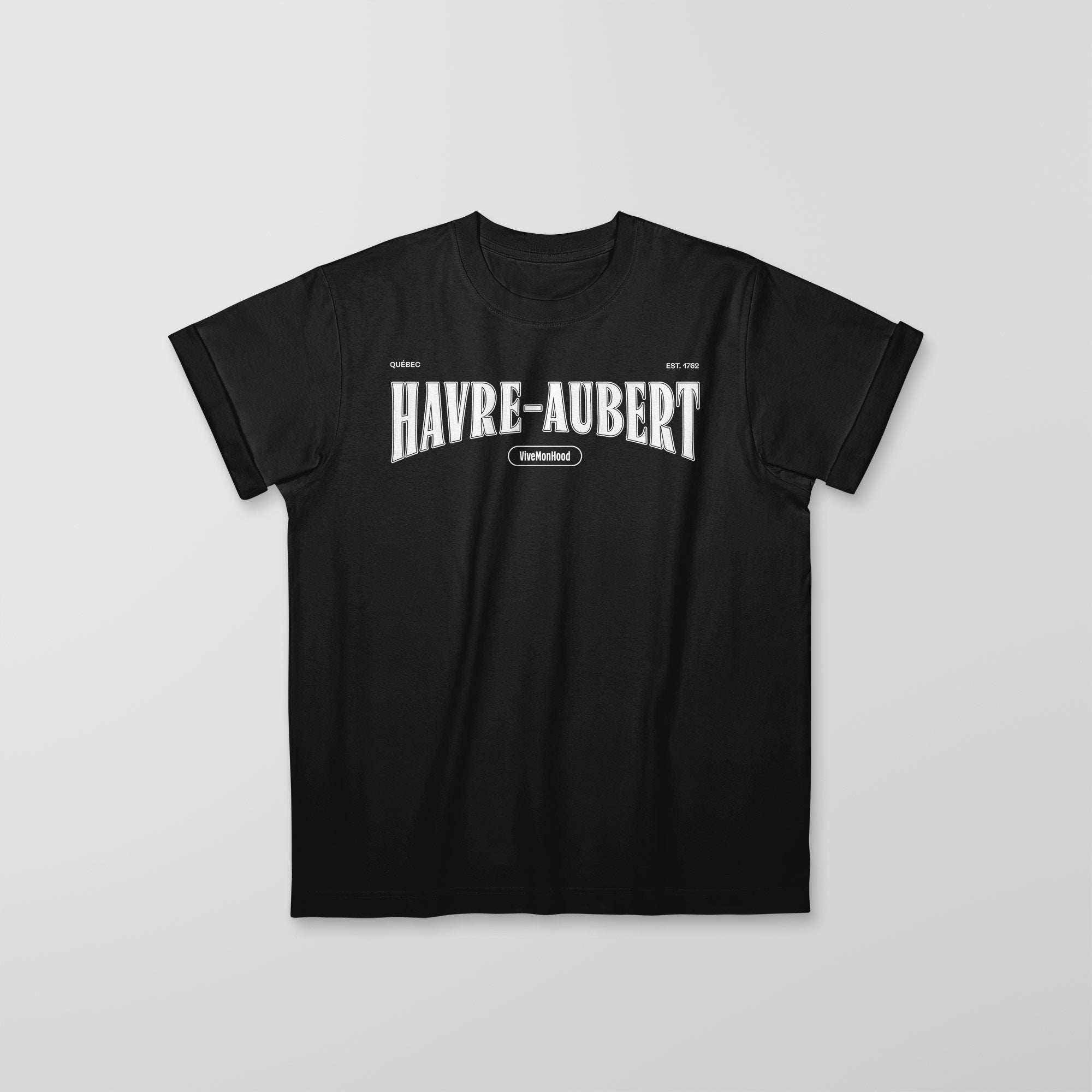 Mon T-Shirt Garçon - Adultes - Havre-Aubert - Impression en Blanc