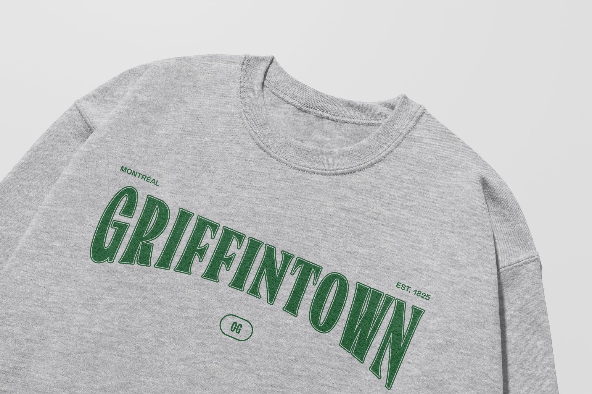 Mon Crew Fit - Adultes - Griffintown - Impression en Vert