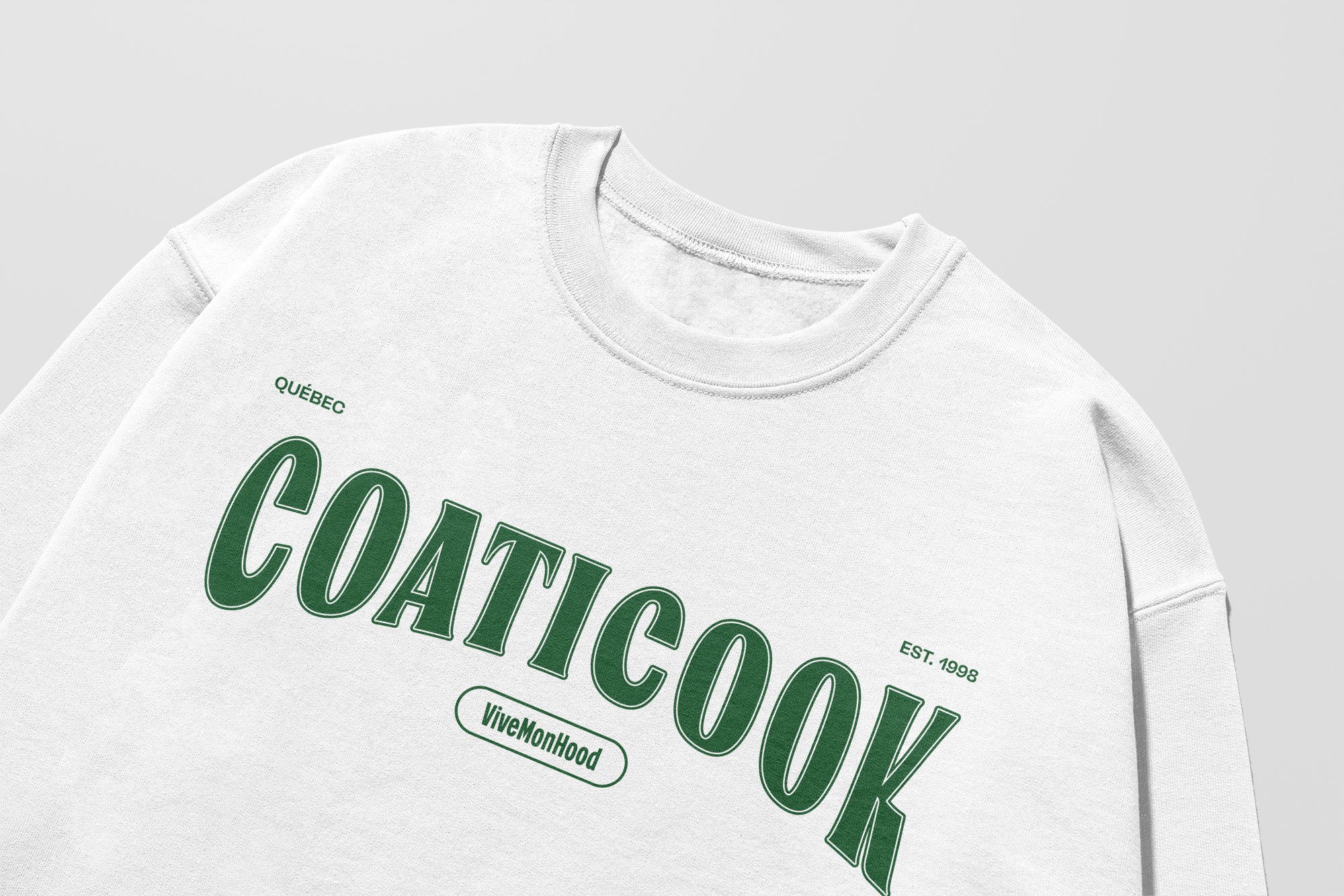 Mon Crew Fit - Adultes - Coaticook - Impression en Vert