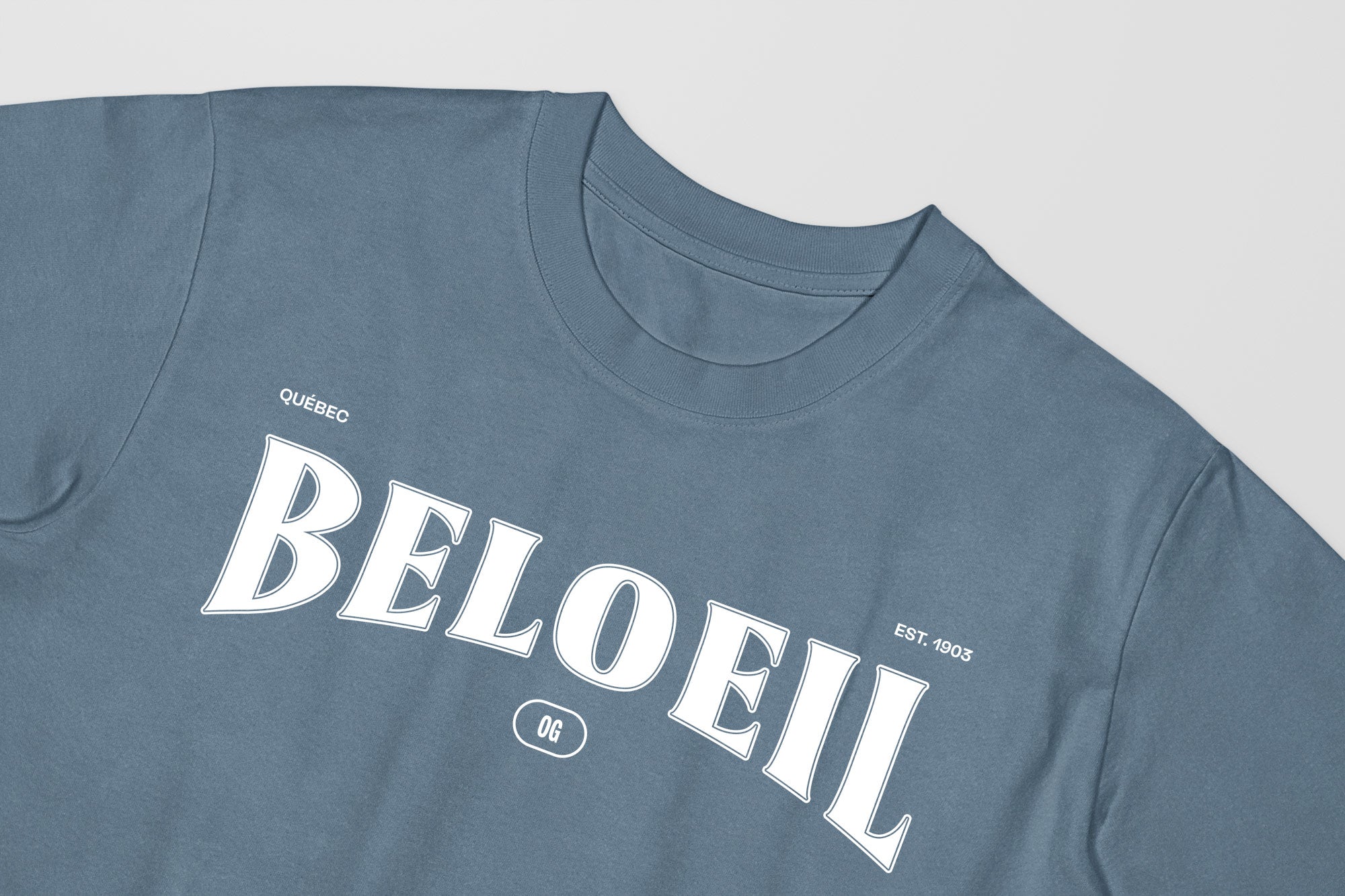 Mon T-Shirt Garçon - Adultes - Beloeil - Impression en Blanc