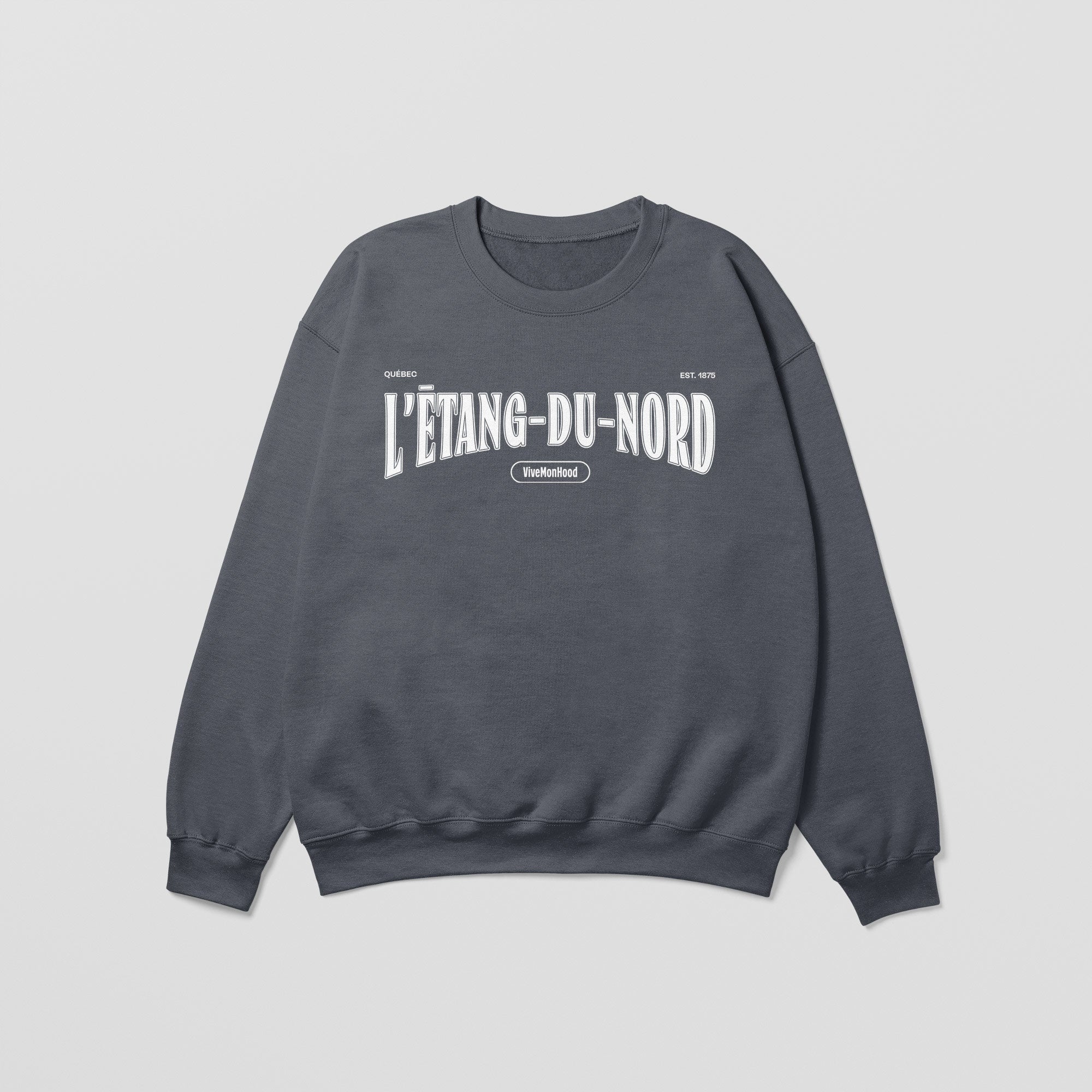 Mon Crew Fit - Enfants - L'Etang-du-Nord - Impression en Blanc