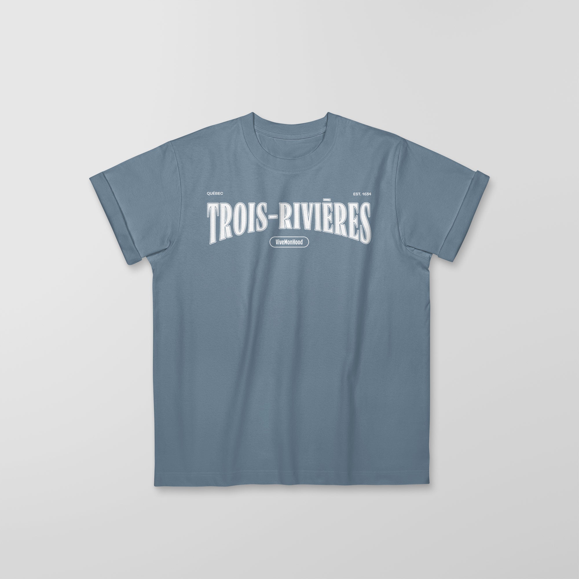 Mon T-Shirt Garçon - Adultes - Trois-Rivières - Impression en Blanc