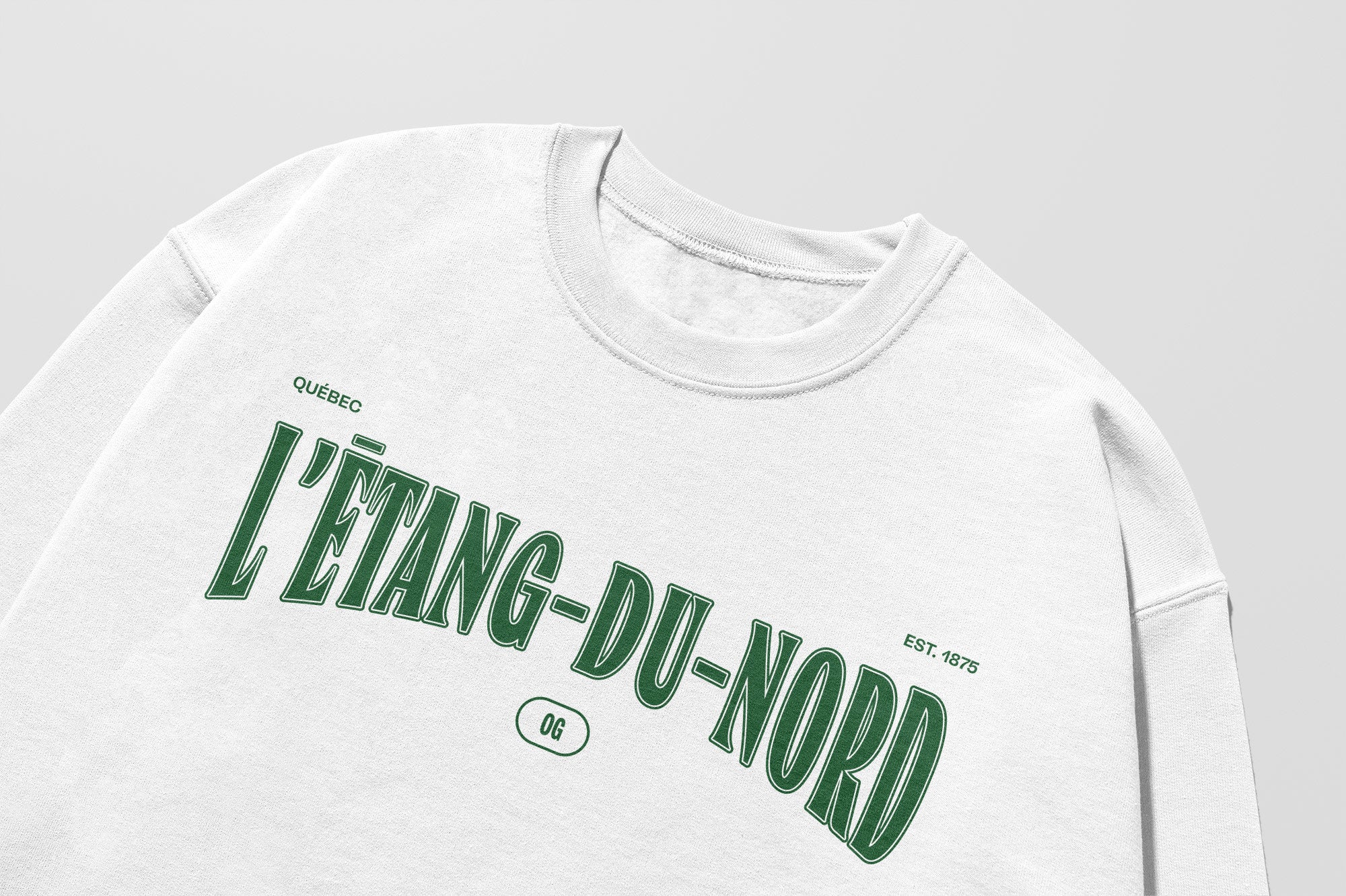 Mon Crew Fit - Adultes - L'Etang-du-Nord - Impression en Vert