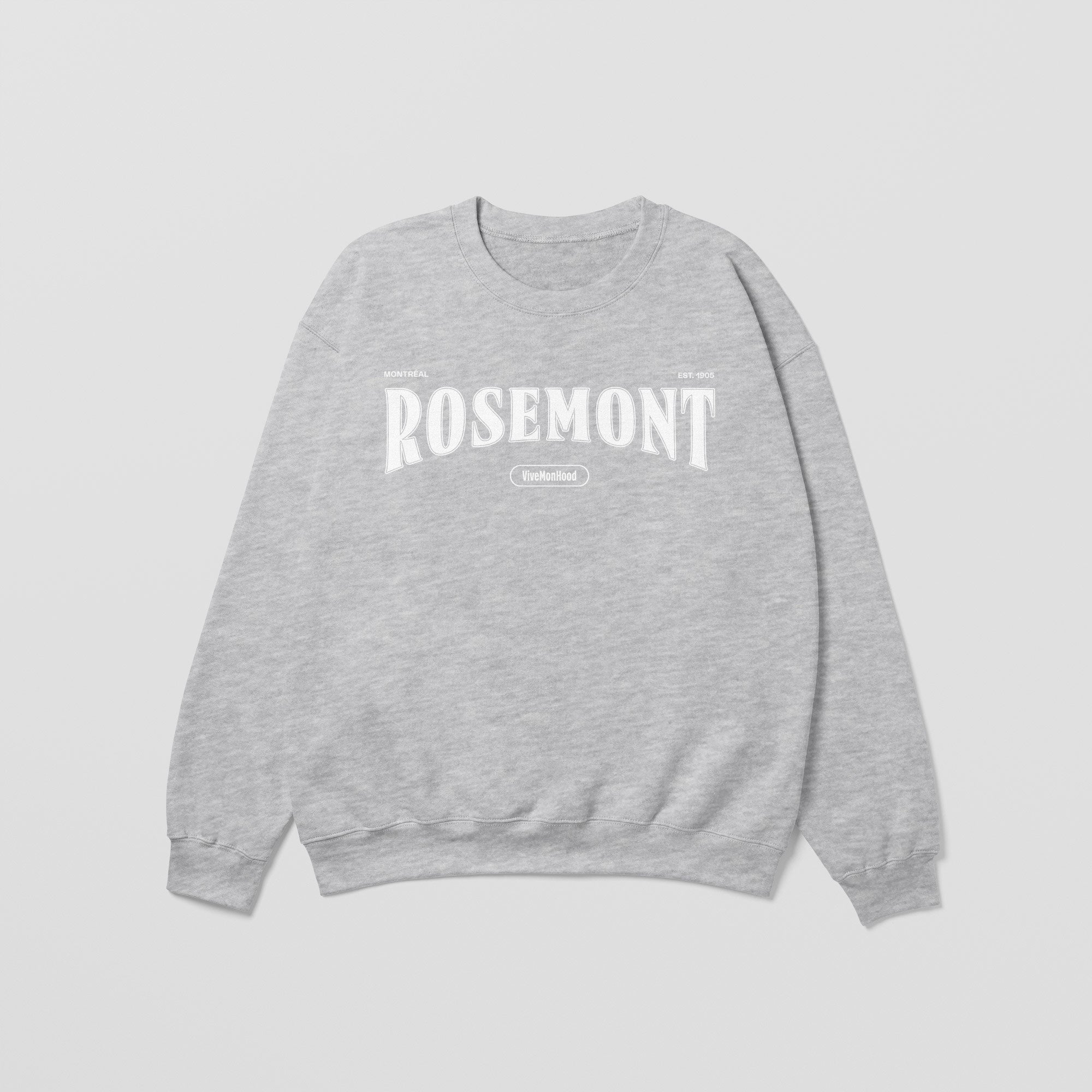Mon Crew Fit - Enfants - Rosemont - Impression en Blanc