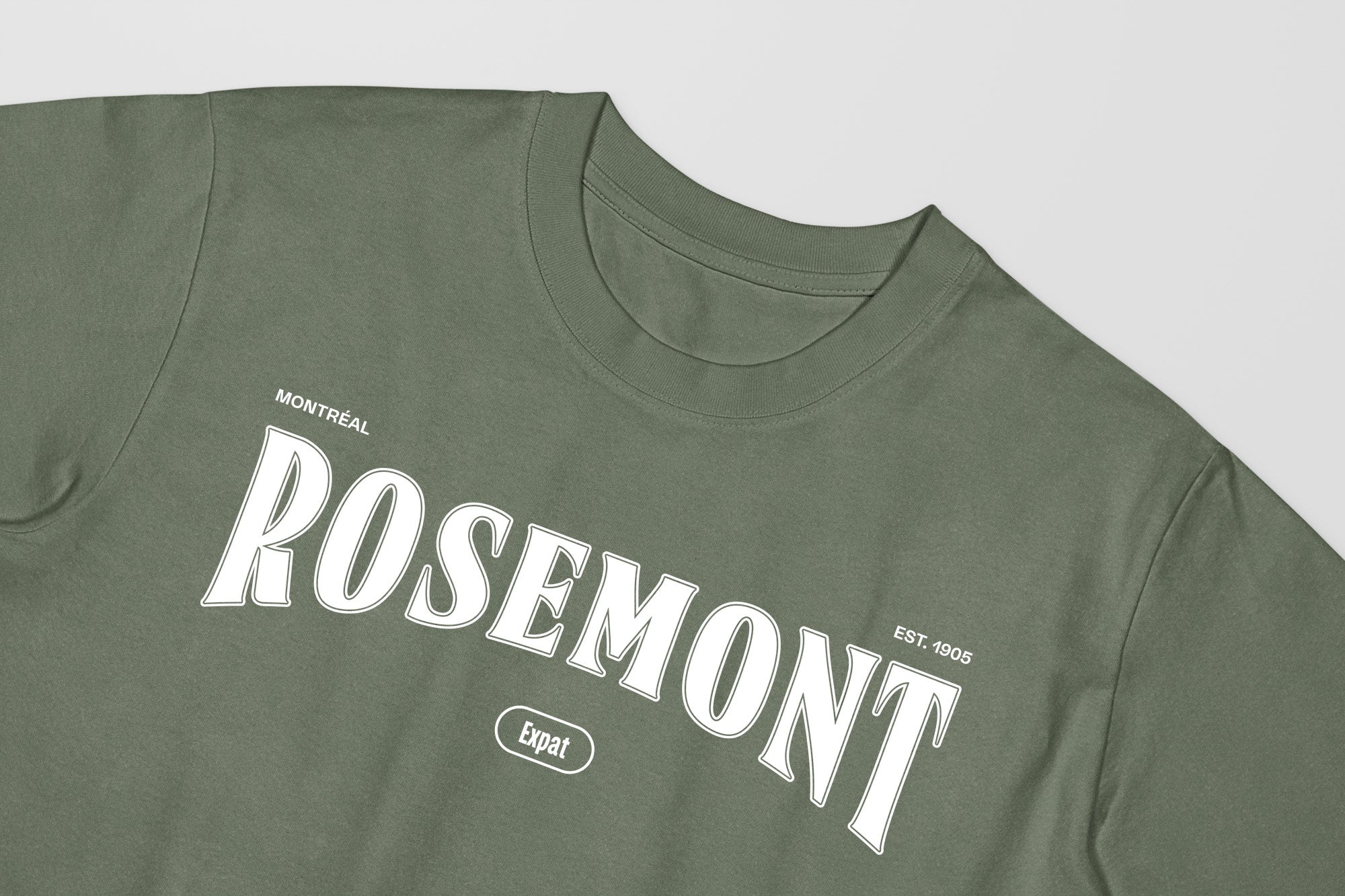 Mon T-Shirt Garçon - Adultes - Rosemont - Impression en Blanc