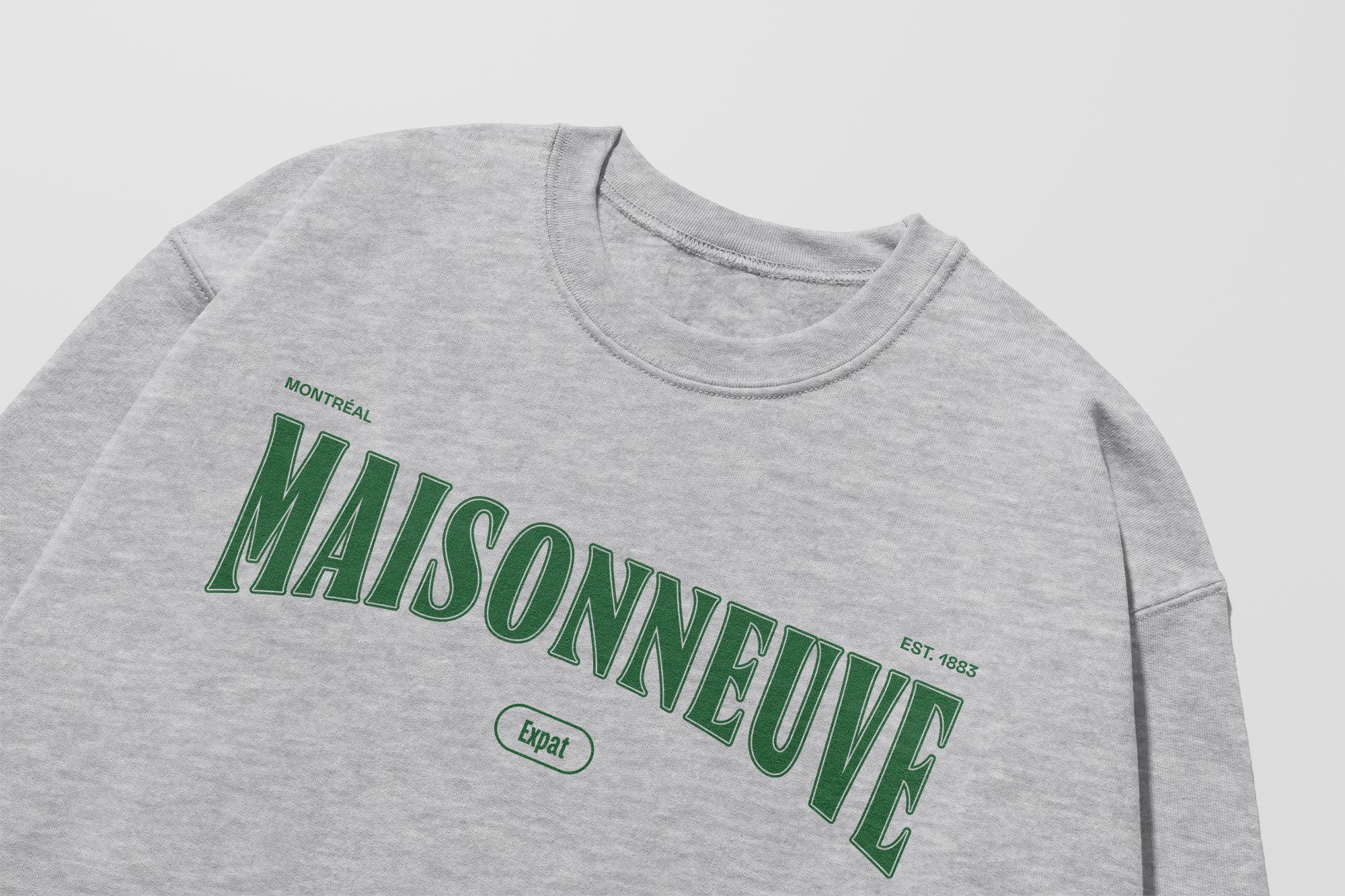 Mon Crew Fit - Adultes - Maisonneuve - Impression en Vert