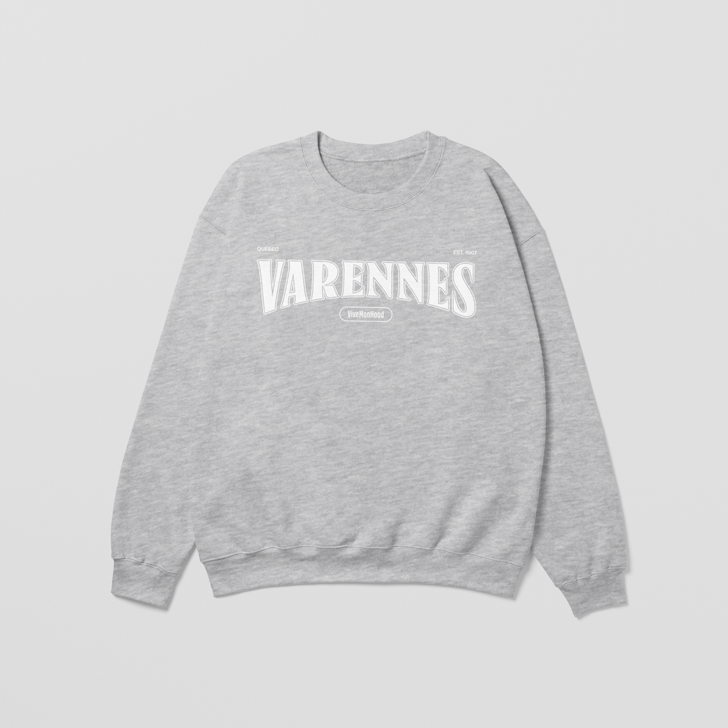 Mon Crew Fit - Varennes - Enfant - Blanc - Sport Gray