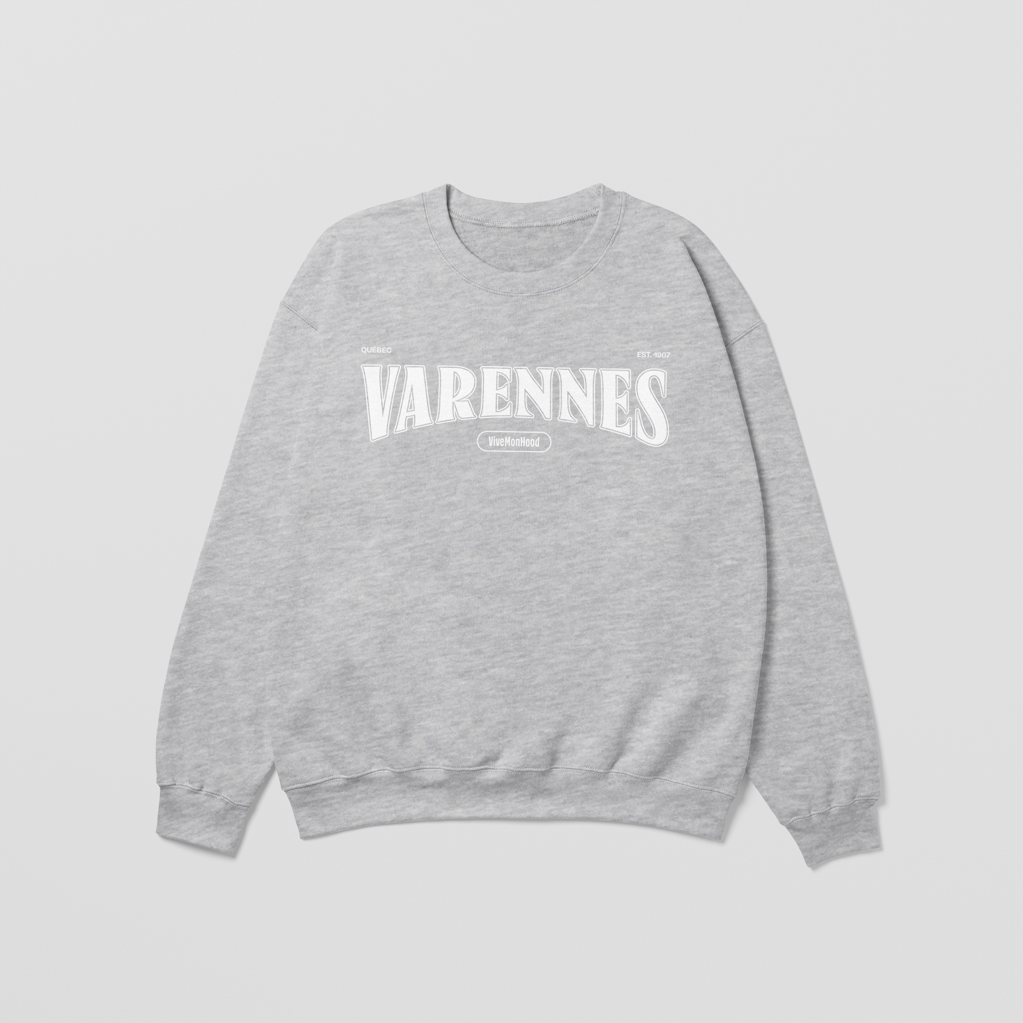 Mon Crew Fit - Varennes - Enfant - Blanc - Sport Gray