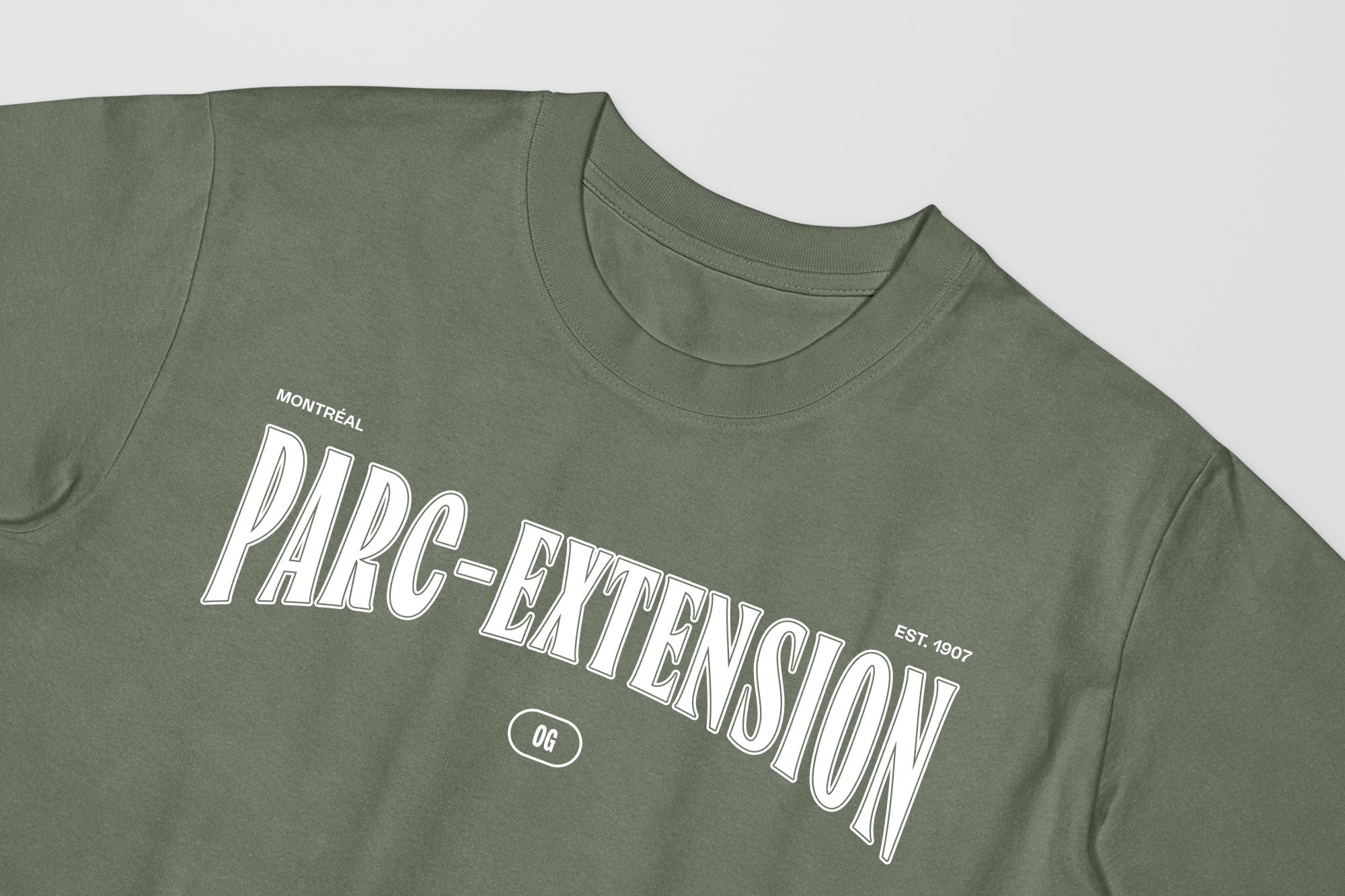 Mon T-Shirt Garçon - Adultes - Parc-Extension - Impression en Blanc