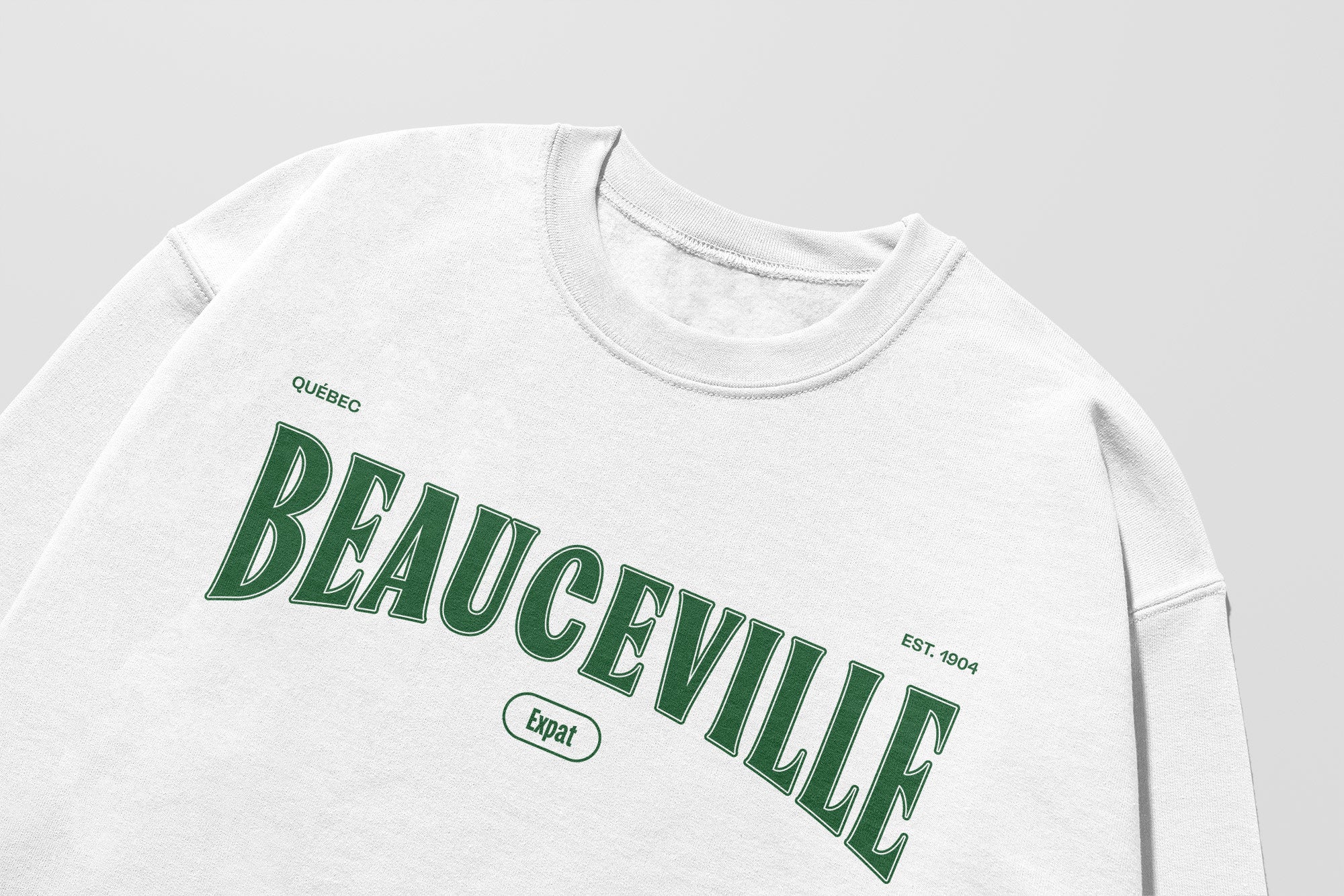 Mon Crew Fit - Adultes - Beauceville - Impression en Vert