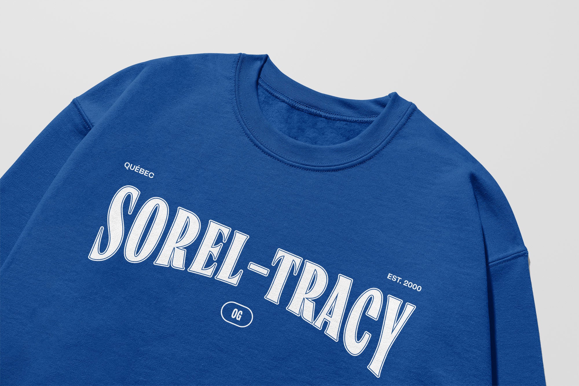 Mon Crew Confort - Adultes - Sorel-Tracy - Impression en Blanc