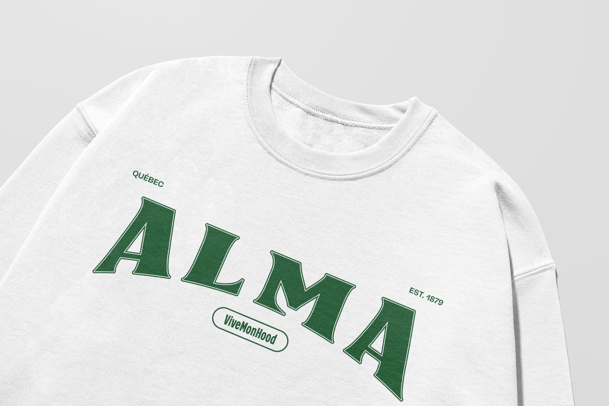 Mon Crew Fit - Adultes - Alma - Impression en Vert