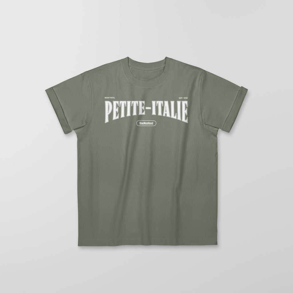 Mon T-Shirt Garçon - Adultes - Petite-Italie - Impression en Blanc