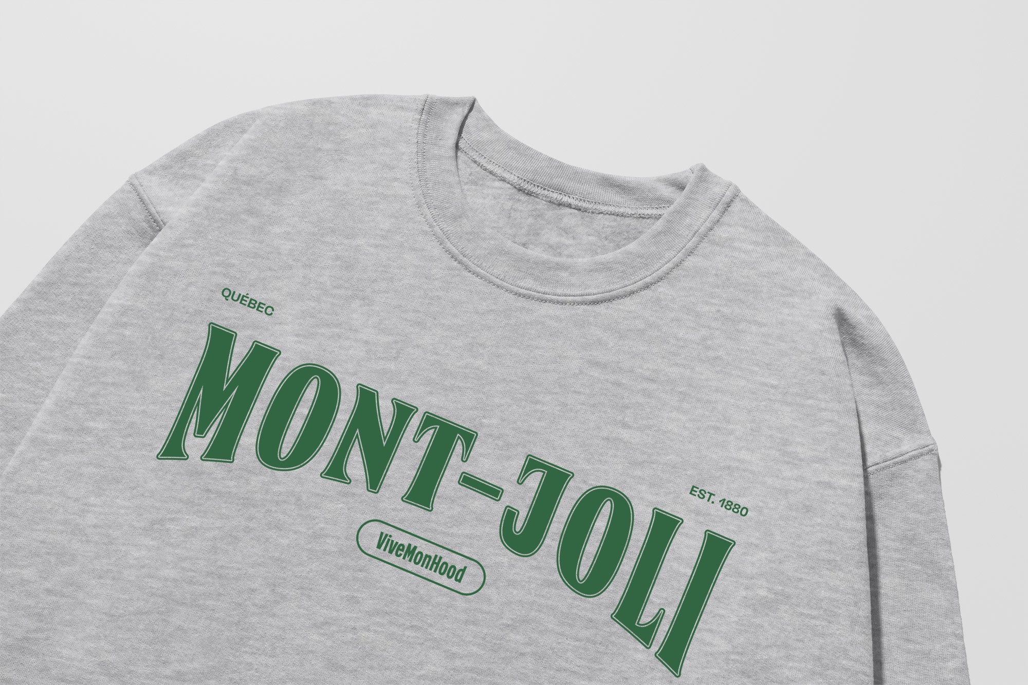 Mon Crew Fit - Adultes - Mont-Joli - Impression en Vert