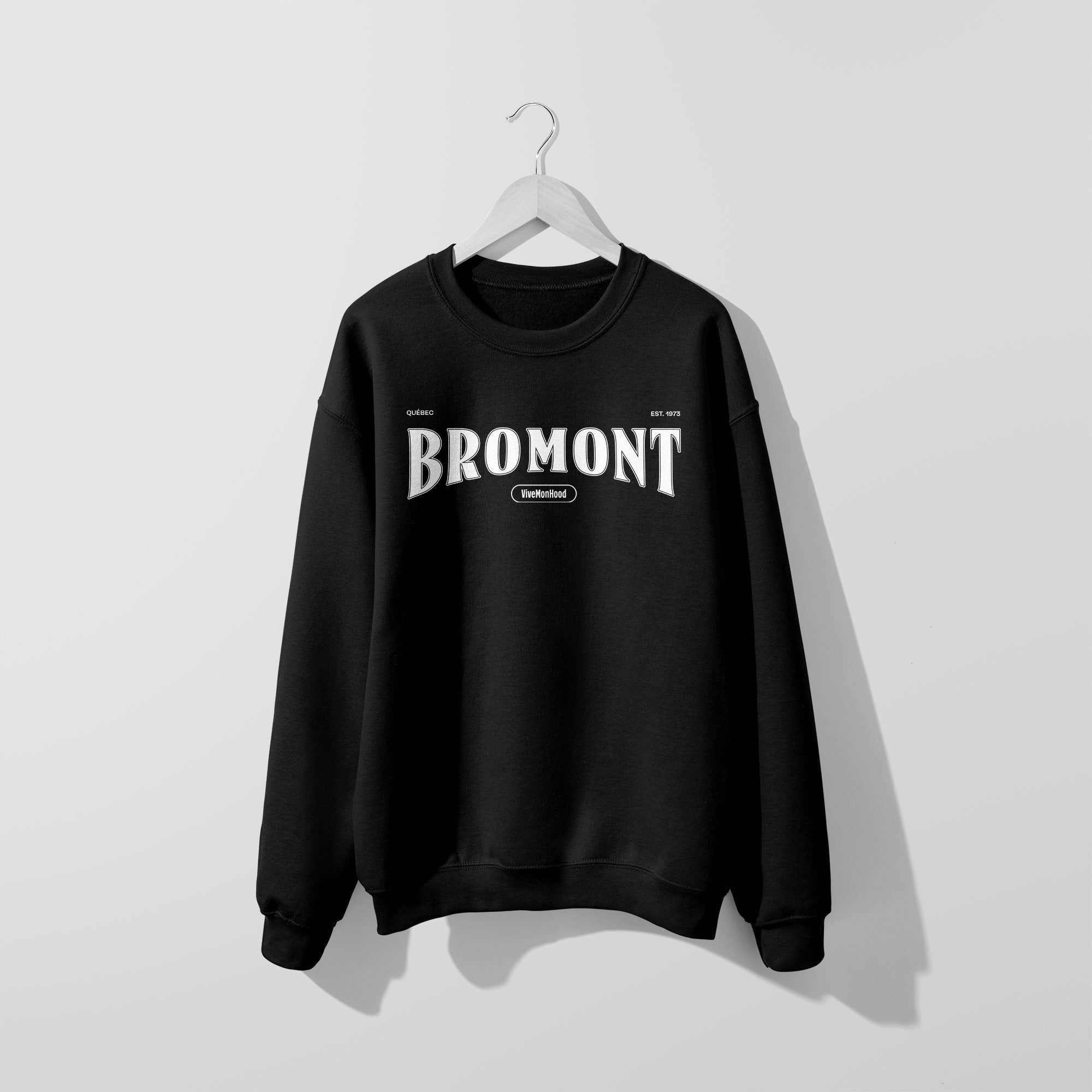 Mon Crew Fit - Adultes - Bromont - Impression en Blanc