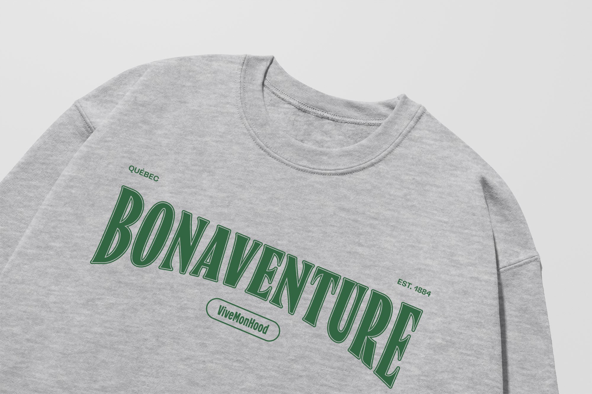 Mon Crew Fit - Adultes - Bonaventure - Impression en Vert