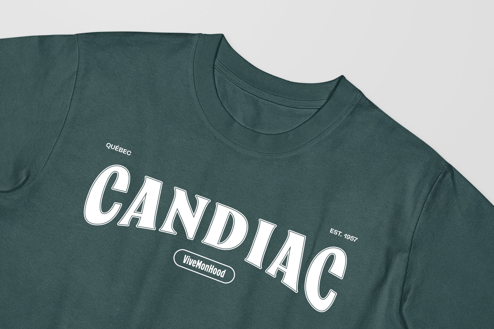 Mon T-Shirt Garçon - Adultes - Candiac - Impression en Blanc