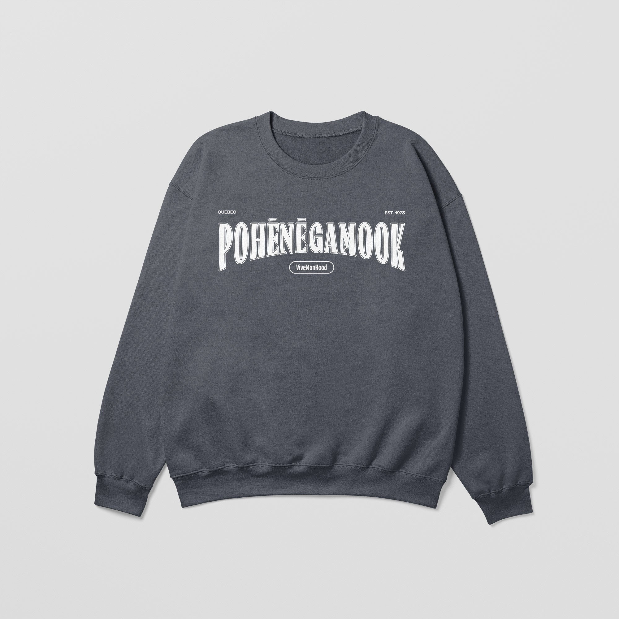 Mon Crew Fit - Enfants - Pohenegamook - Impression en Blanc