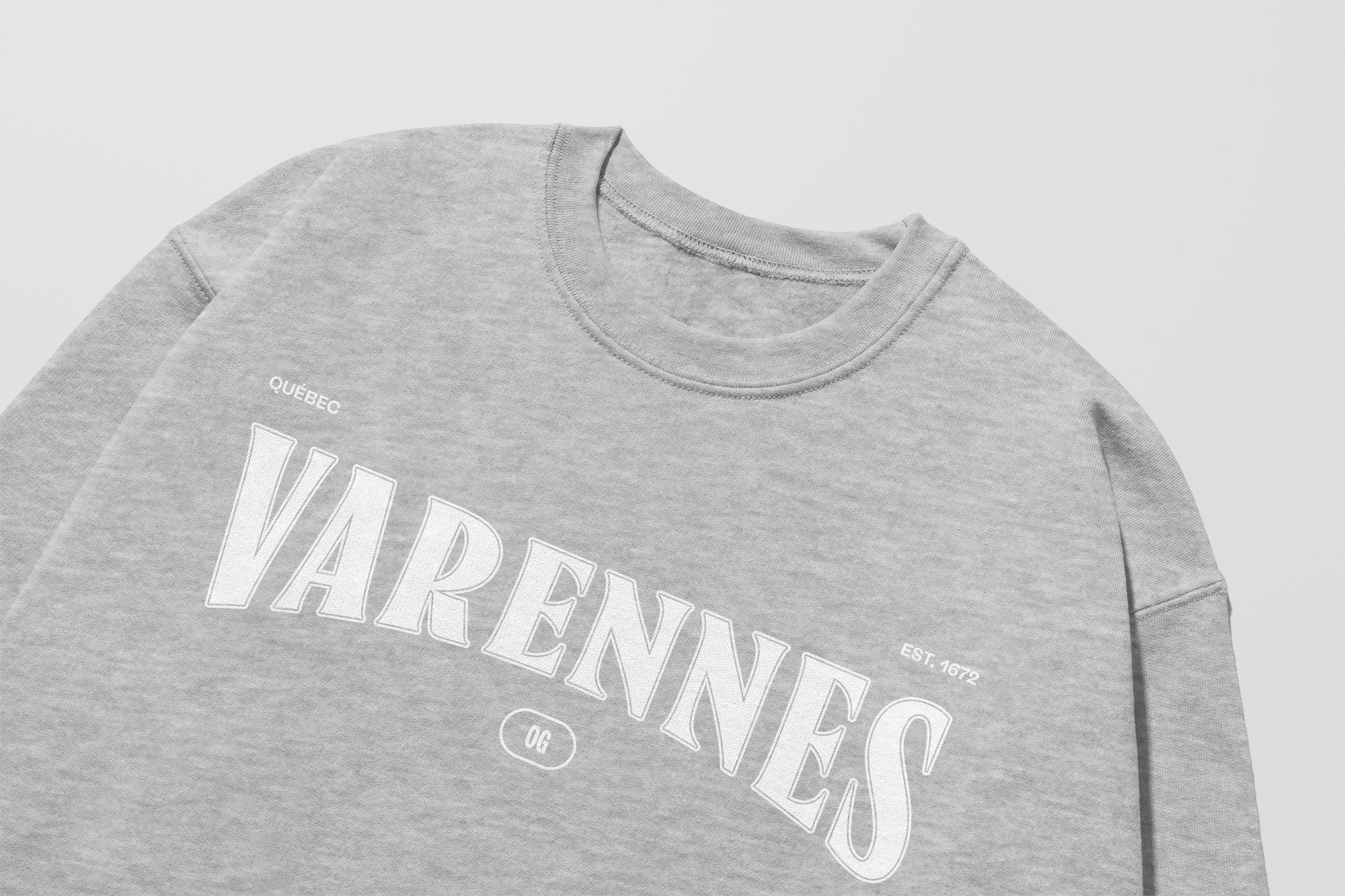 Mon Crew Fit - Enfants - Varennes - Impression en Blanc