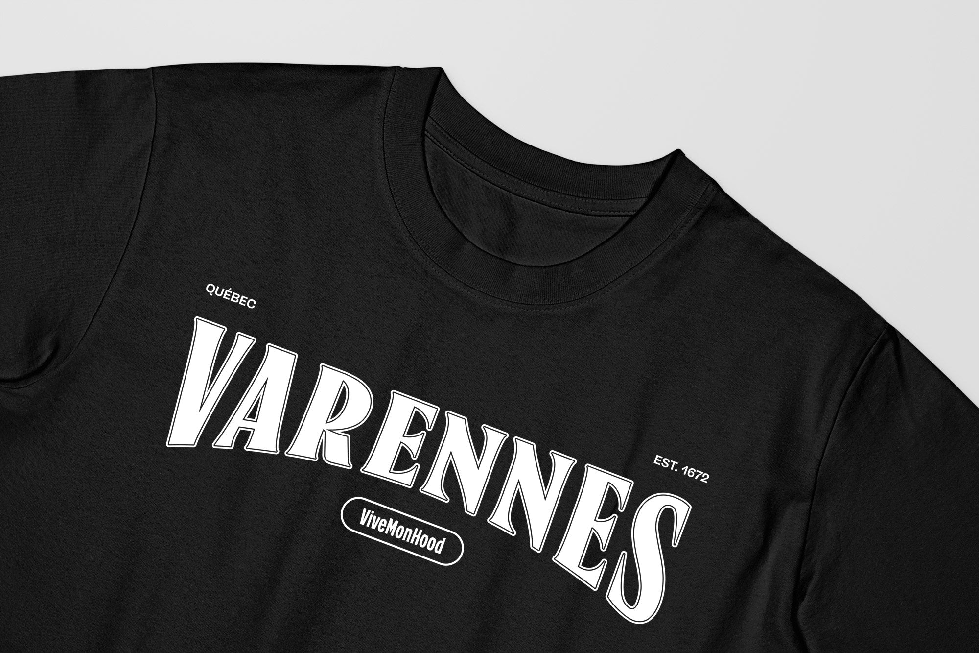 Mon T-Shirt Garçon - Adultes - Varennes - Impression en Blanc
