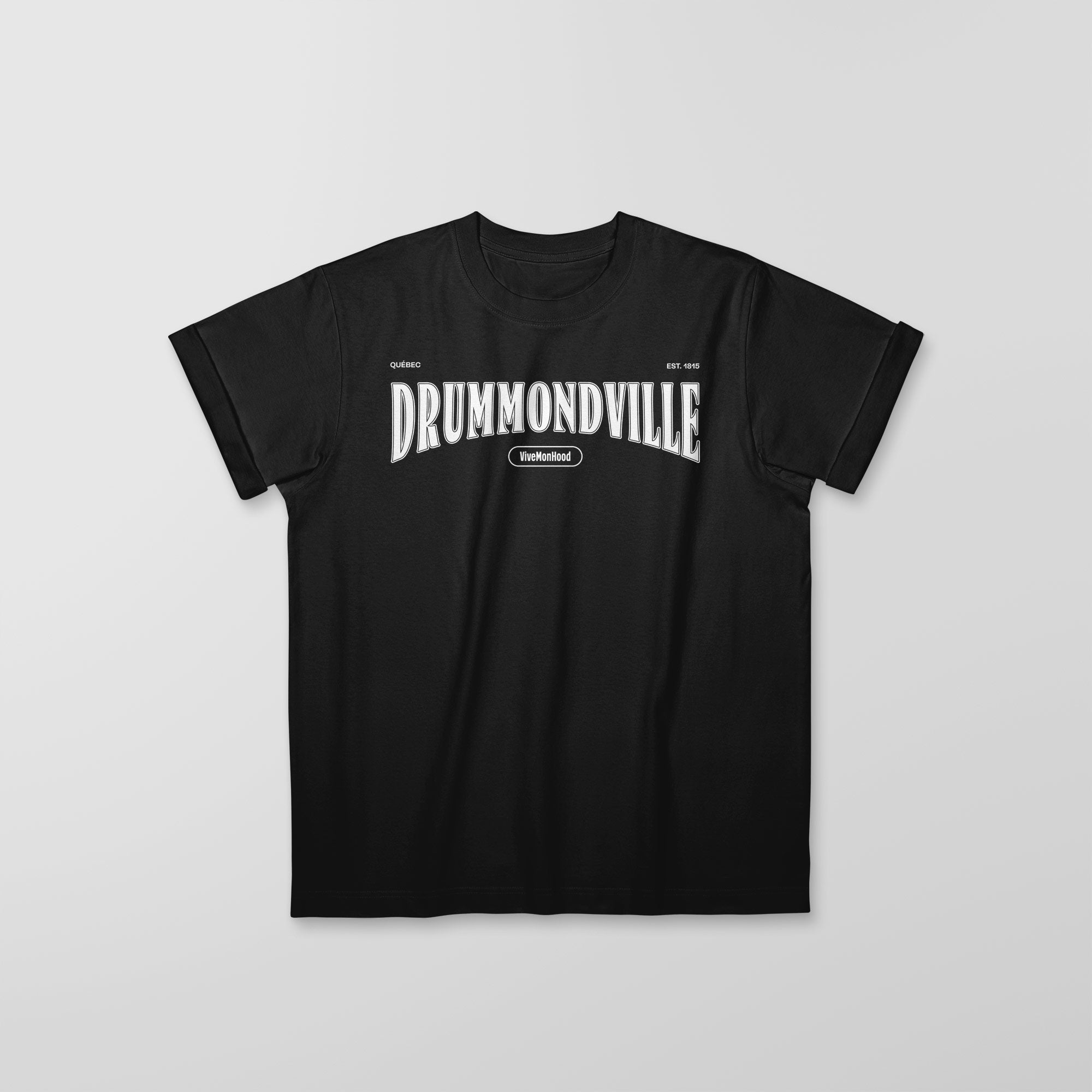 Mon T-Shirt Garçon - Adultes - Drummondville - Impression en Blanc