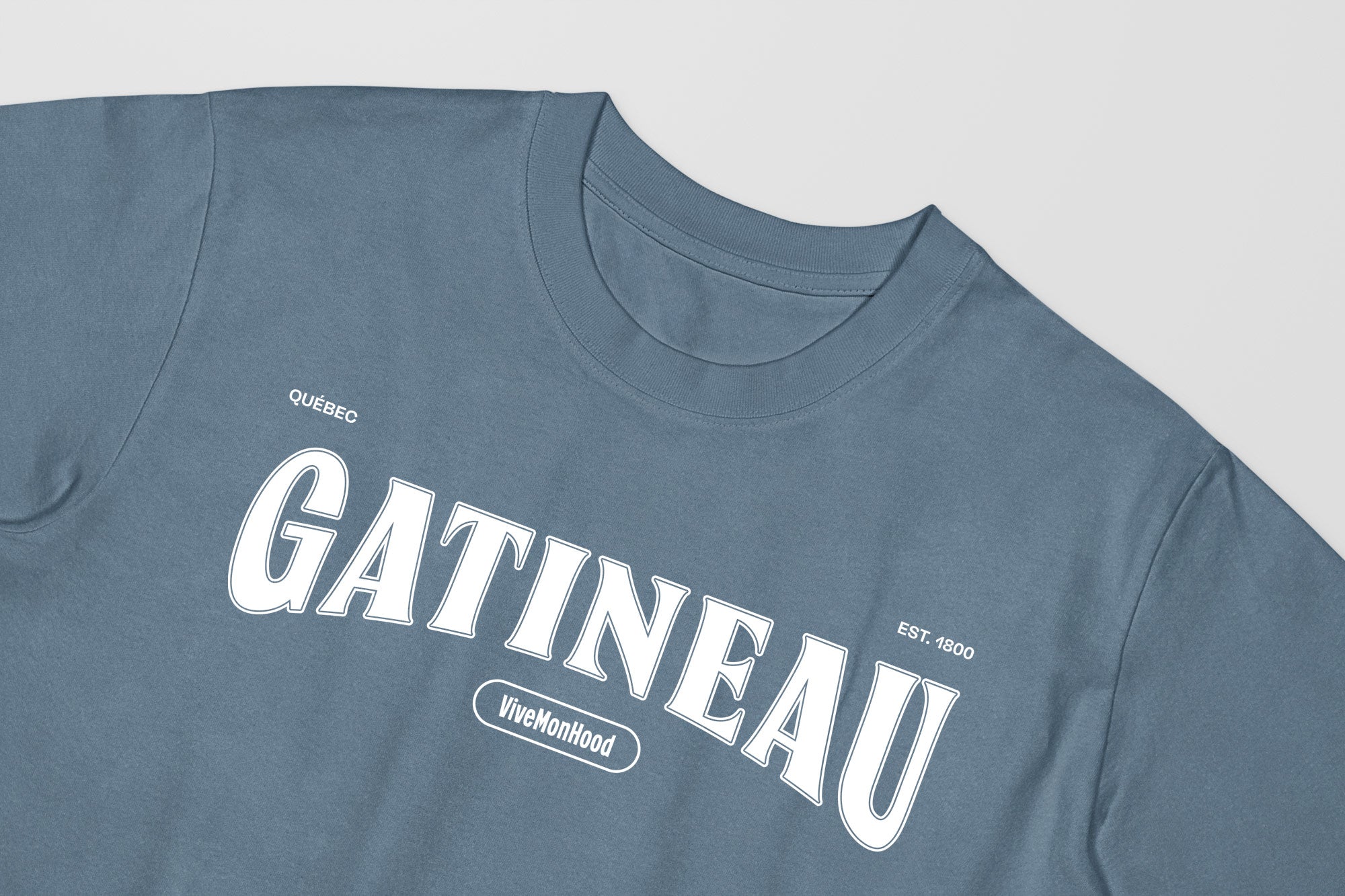 Mon T-Shirt Garçon - Adultes - Gatineau - Impression en Blanc