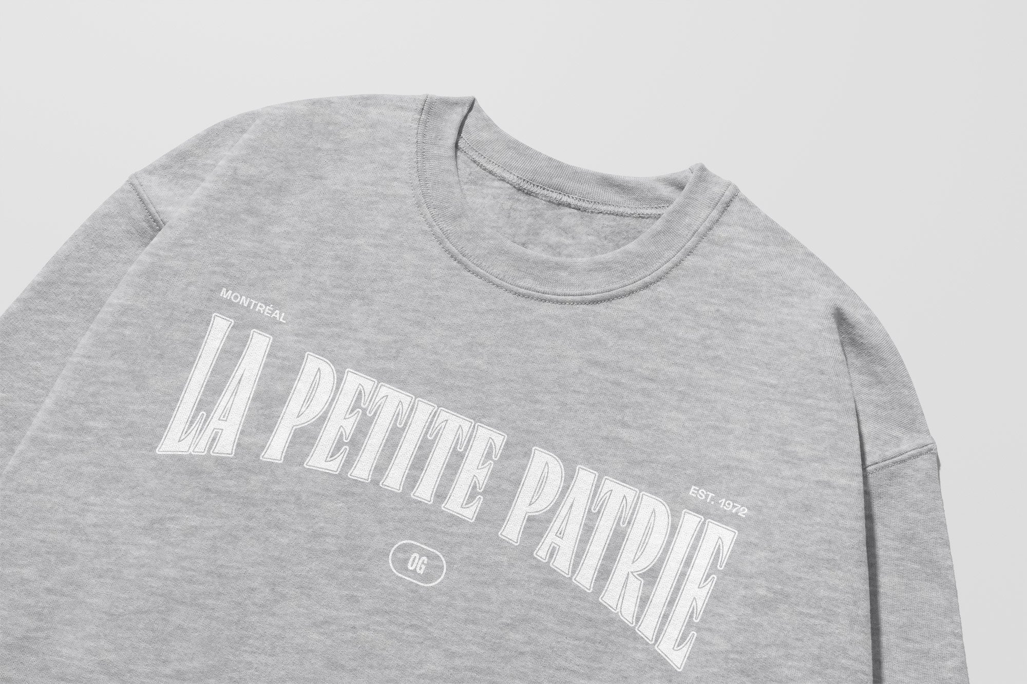 Mon Crew Fit - Enfants - La Petite Patrie - Impression en Blanc