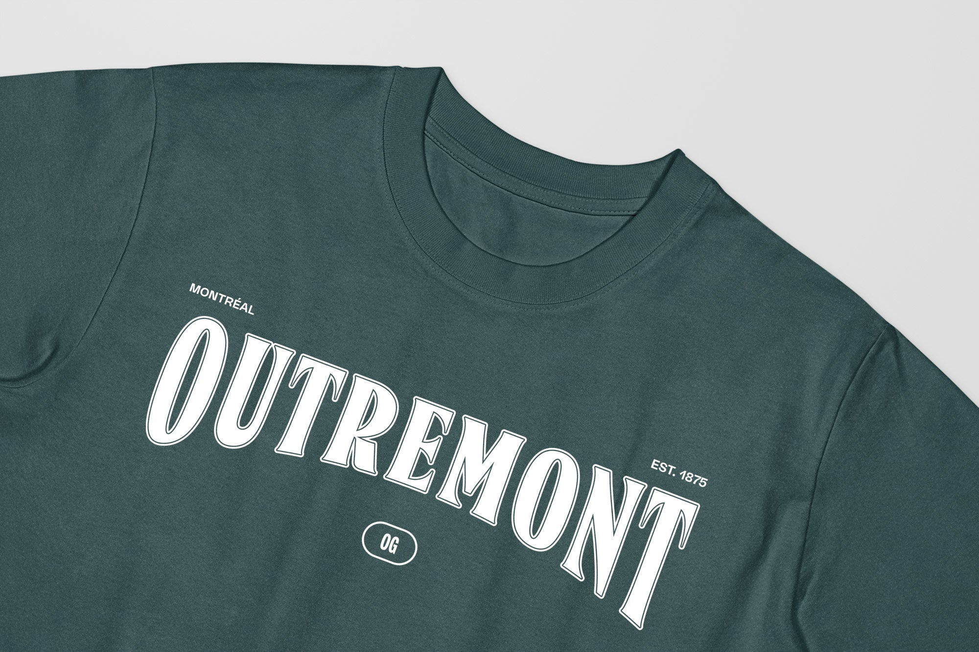 Mon T-Shirt Garçon - Adultes - Outremont - Impression en Blanc