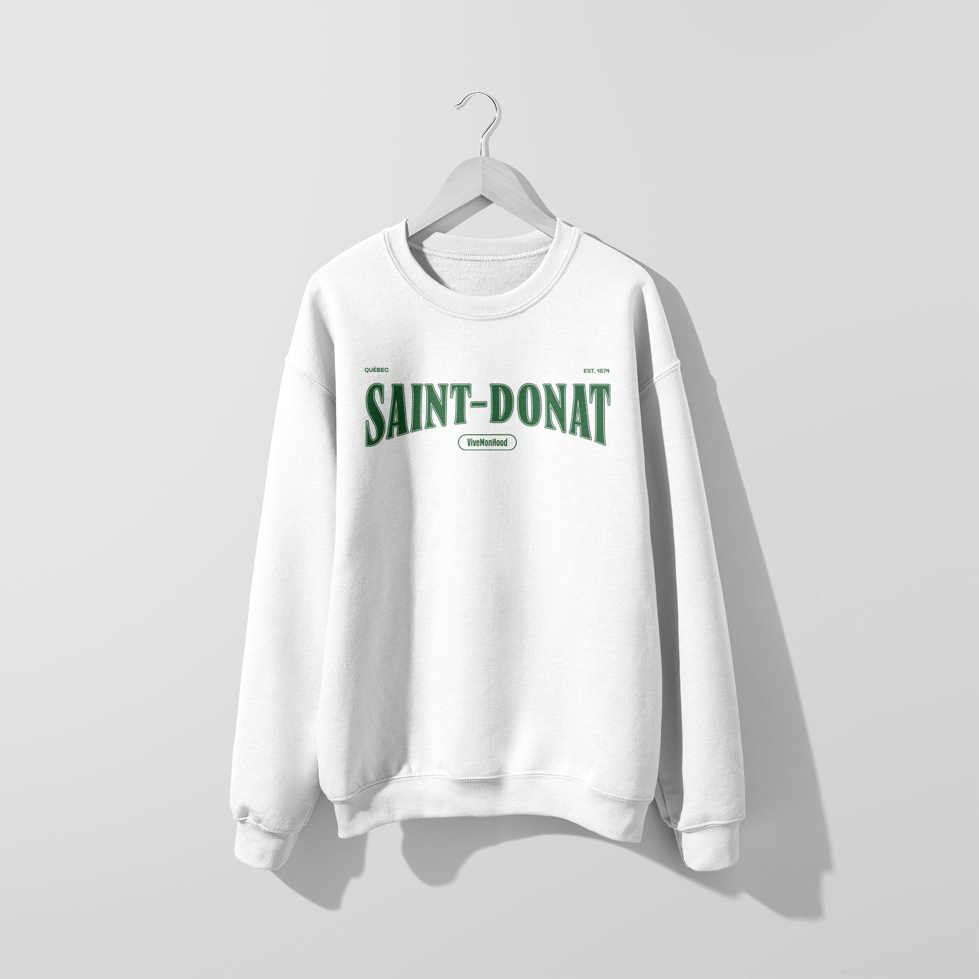 Mon Crew Fit - Adultes - Saint-Donat - Impression en Vert