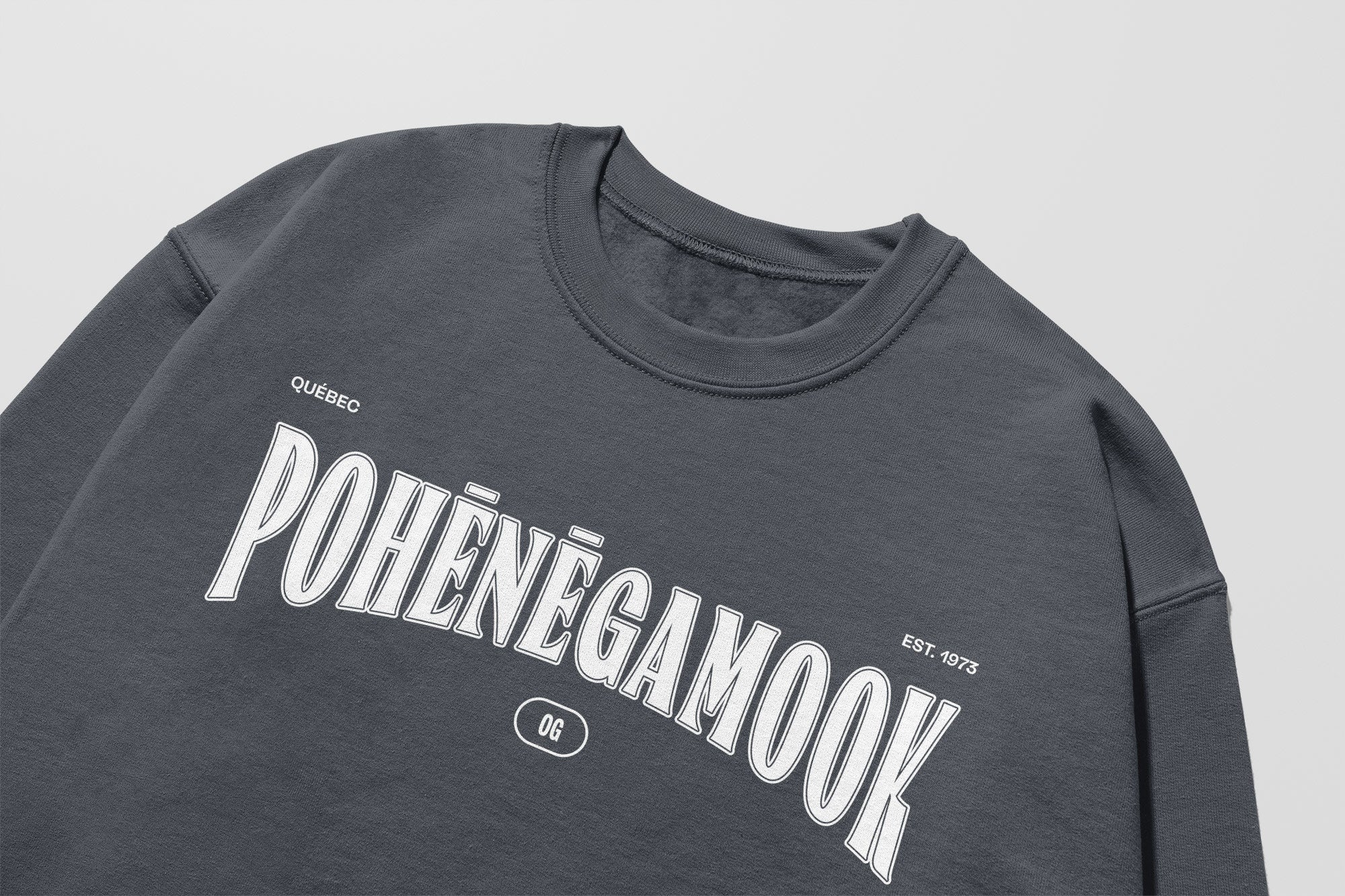 Mon Crew Fit - Enfants - Pohenegamook - Impression en Blanc