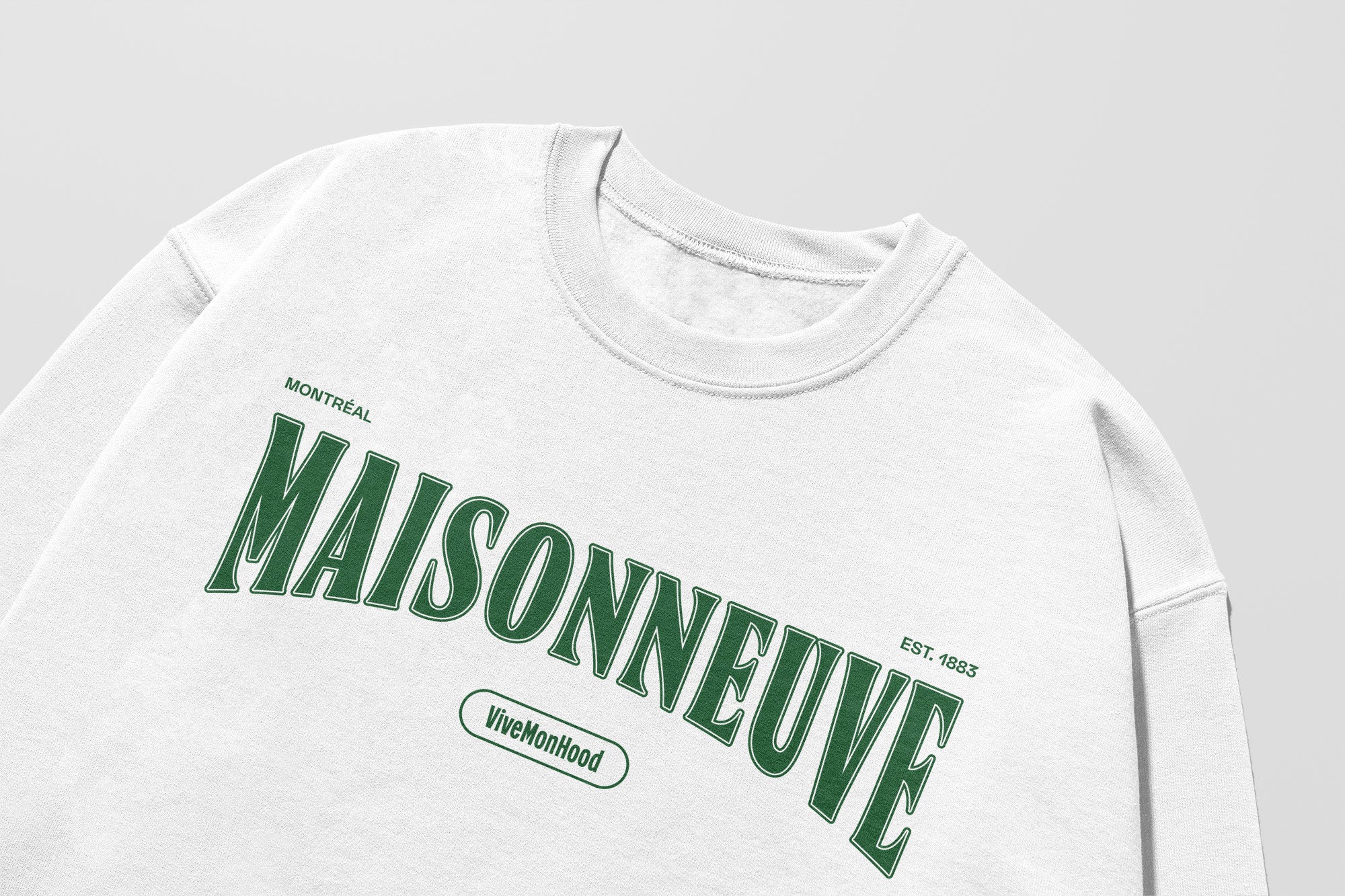 Mon Crew Fit - Adultes - Maisonneuve - Impression en Vert