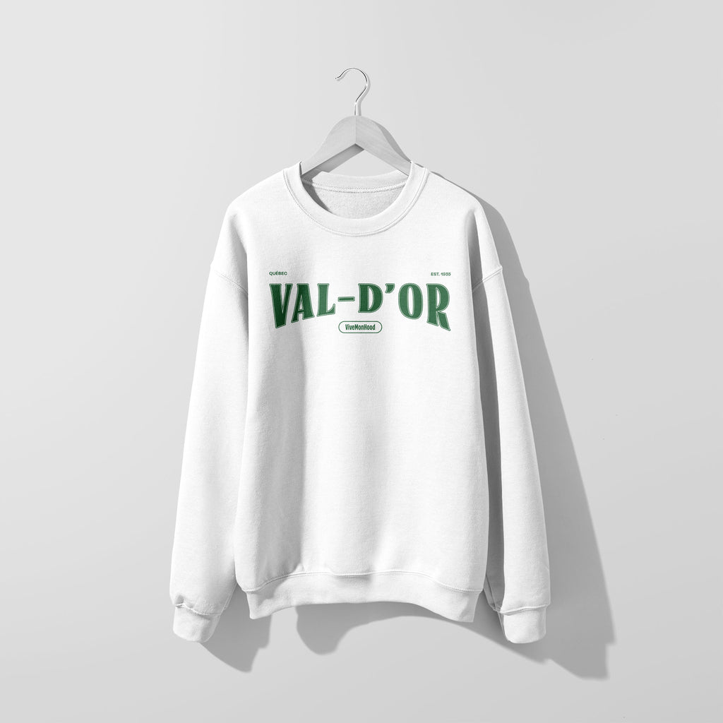 Mon Crew Fit - Adultes - Val-D'or - Impression en Vert