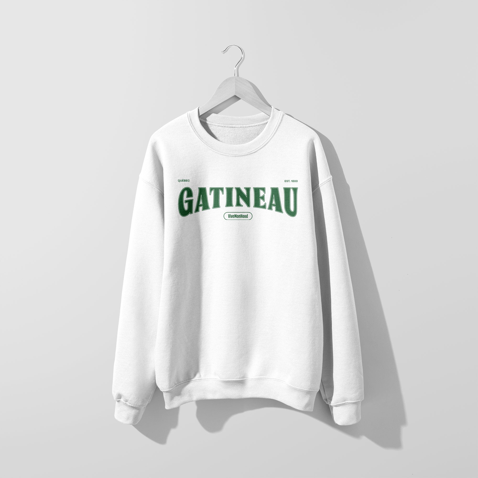 Mon Crew Fit - Adultes - Gatineau - Impression en Vert