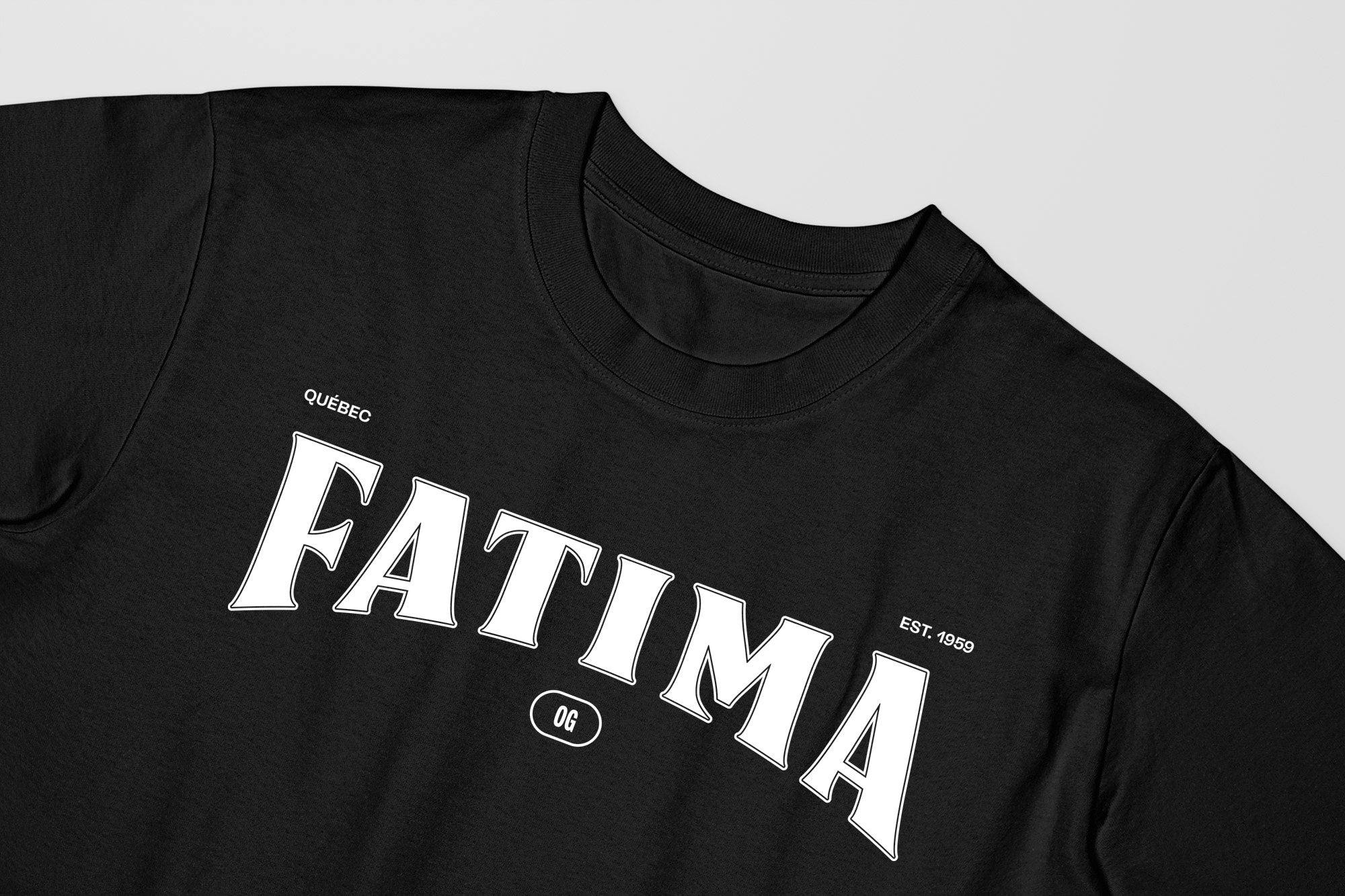 Mon T-Shirt Garçon - Adultes - Fatima - Impression en Blanc