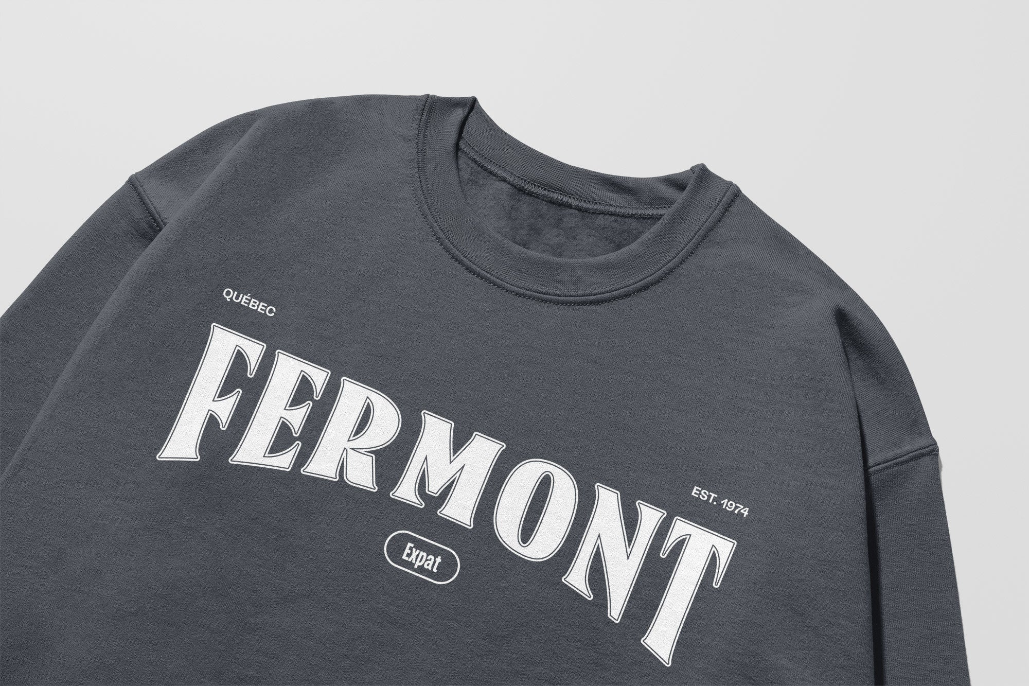 Mon Crew Fit - Enfants - Fermont - Impression en Blanc