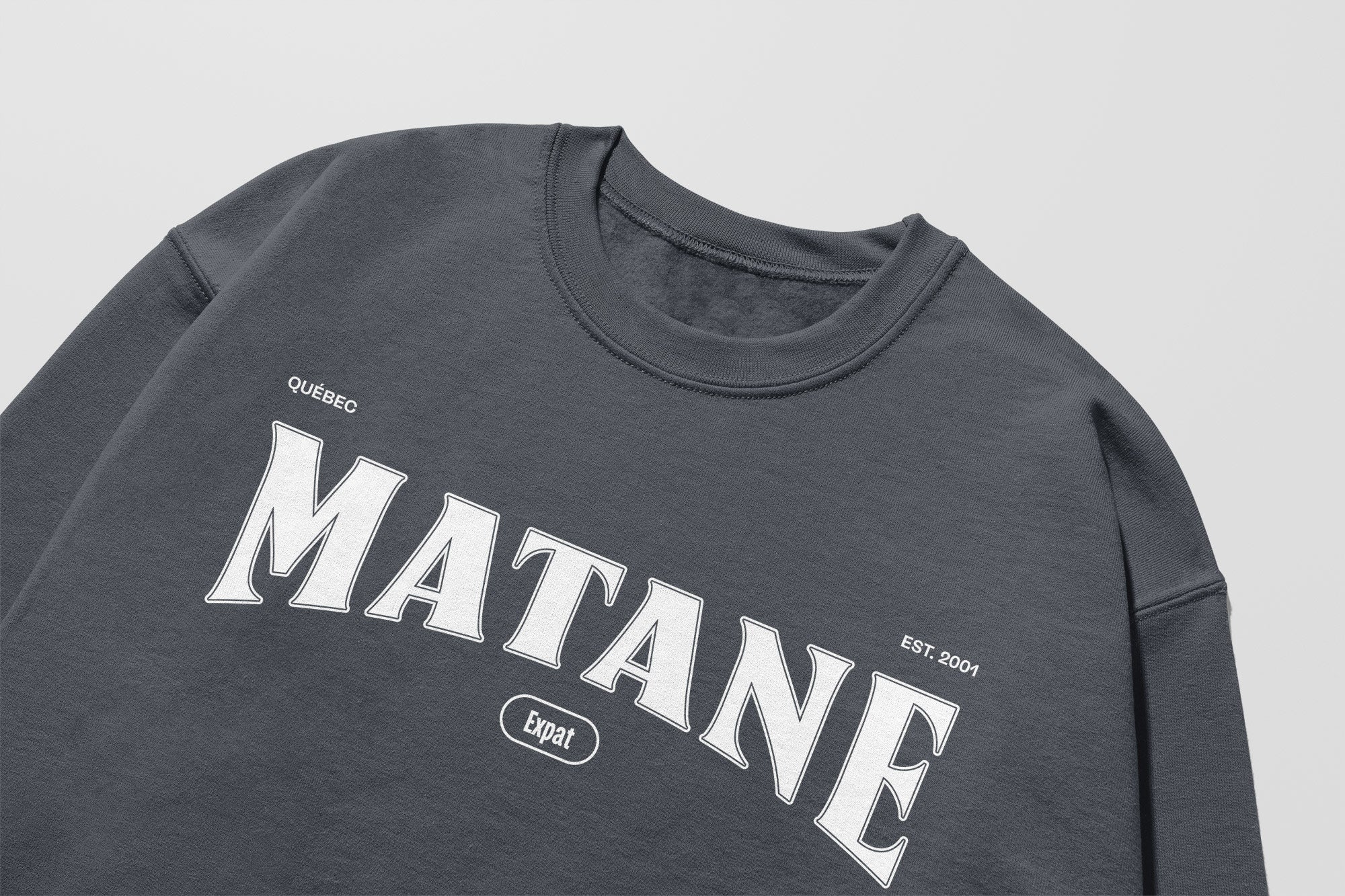 Mon Crew Fit - Enfants - Matane - Impression en Blanc