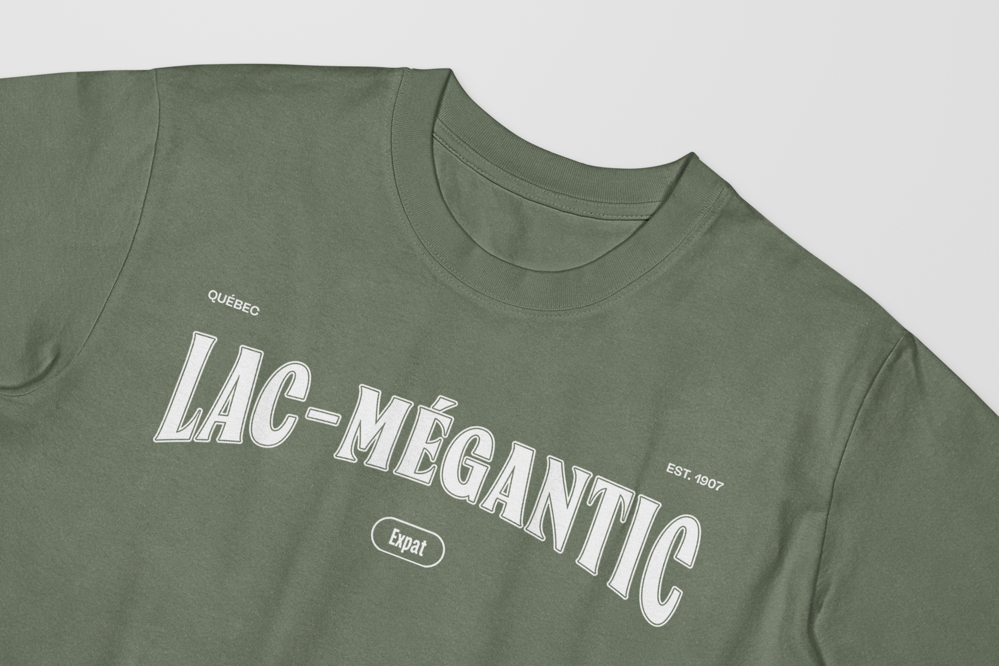 Mon T-Shirt Garçon - Lac-Megantic - Adulte - Blanc - Moss