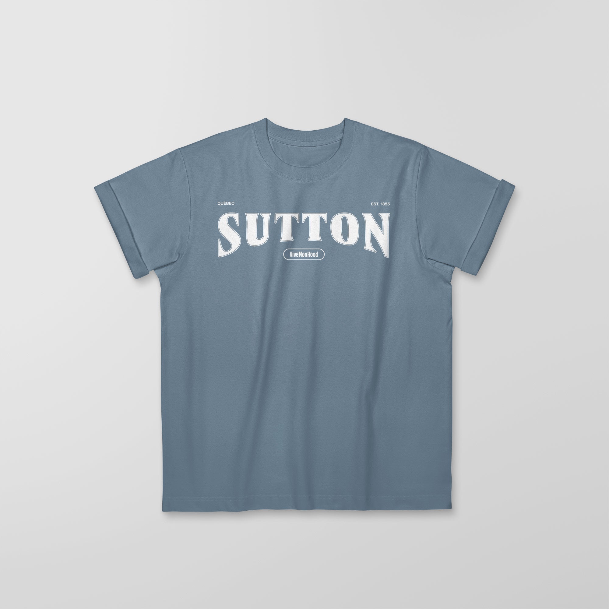 Mon T-Shirt Garçon - Adultes - Sutton - Impression en Blanc