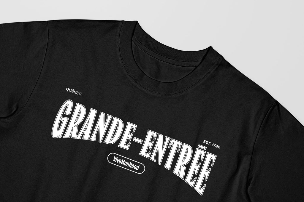 Mon T-Shirt Garçon - Adultes - Grande-Entree - Impression en Blanc