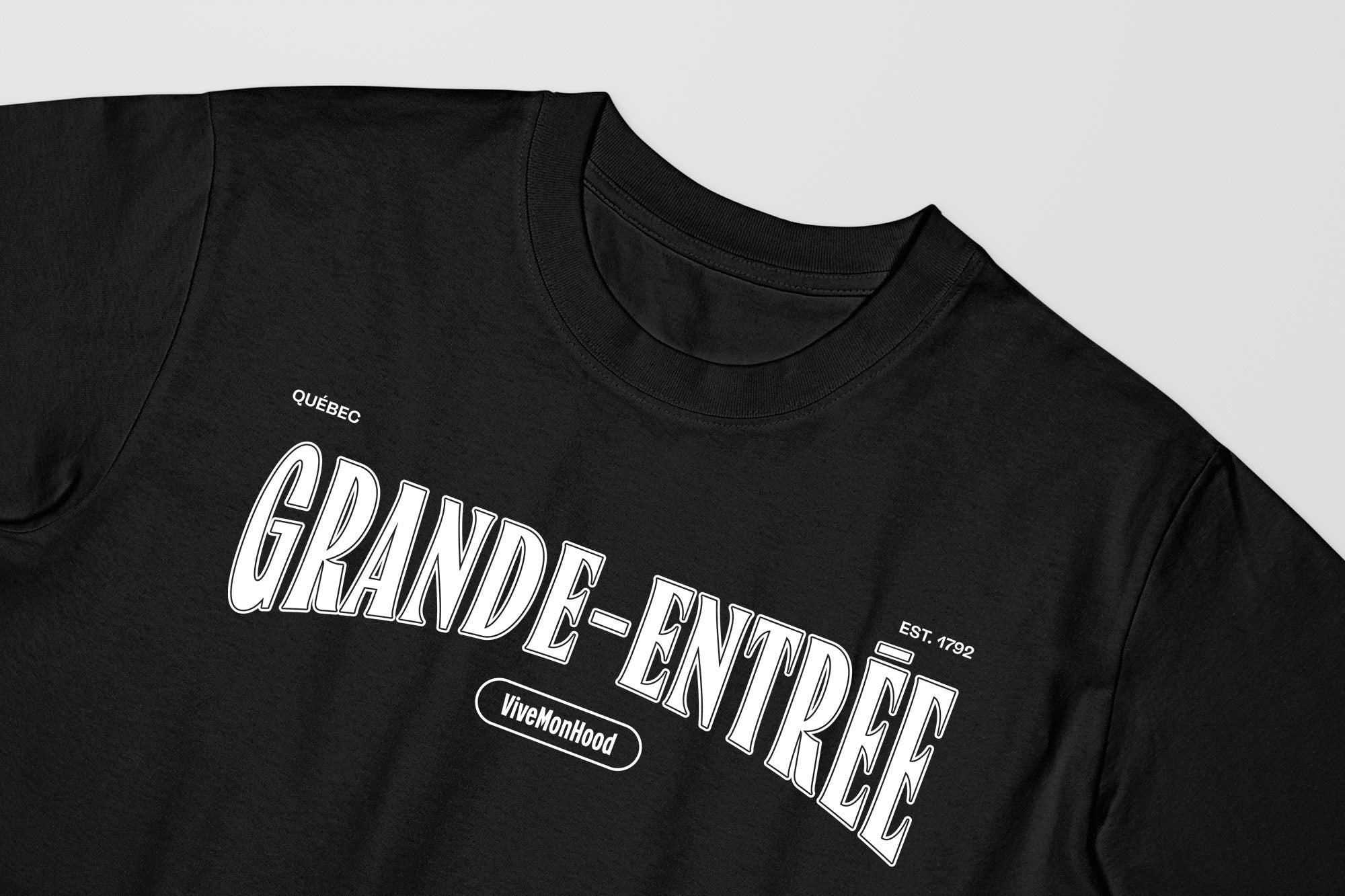 Mon T-Shirt Garçon - Adultes - Grande-Entree - Impression en Blanc