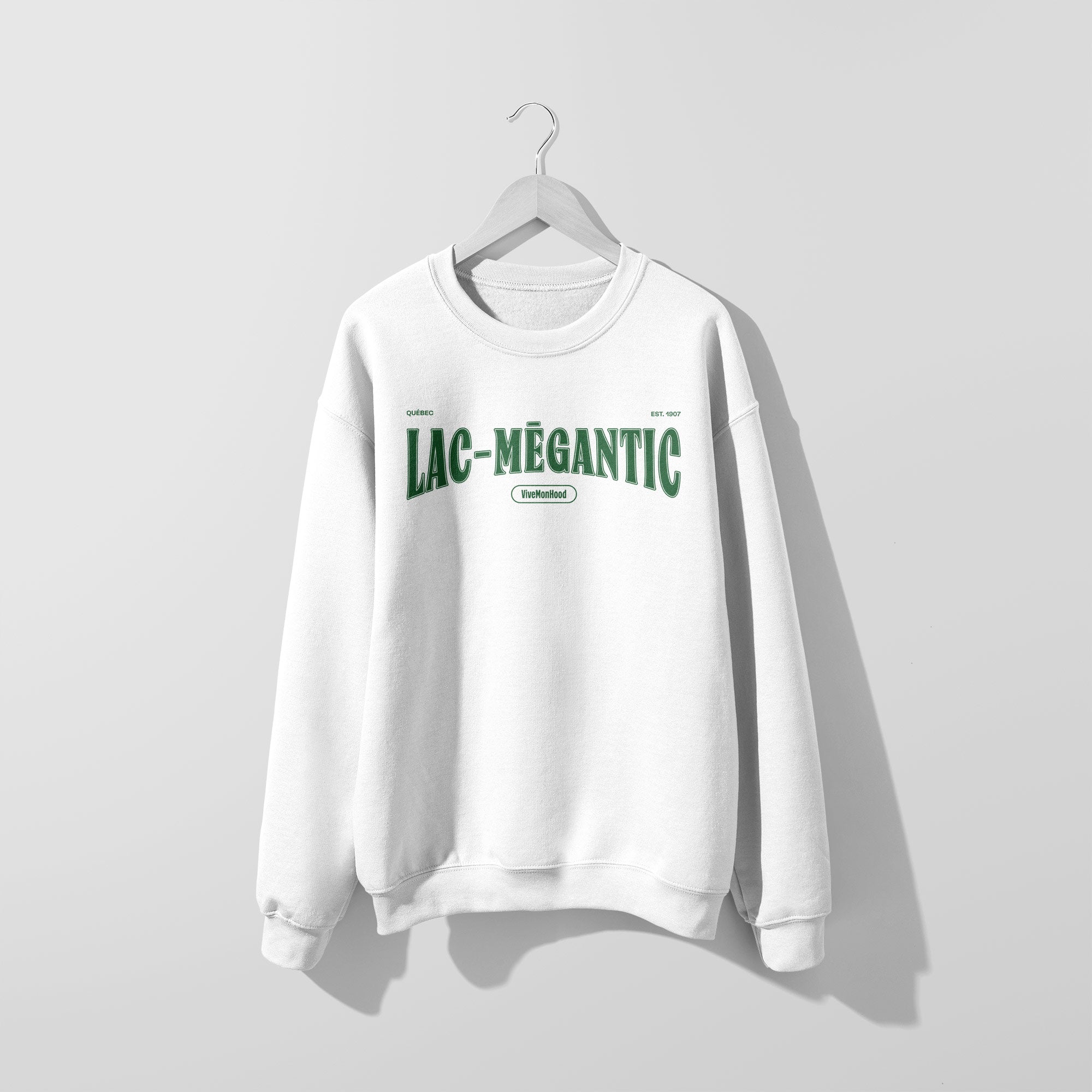 Mon Crew Fit - Adultes - Lac-Mégantic - Impression en Vert