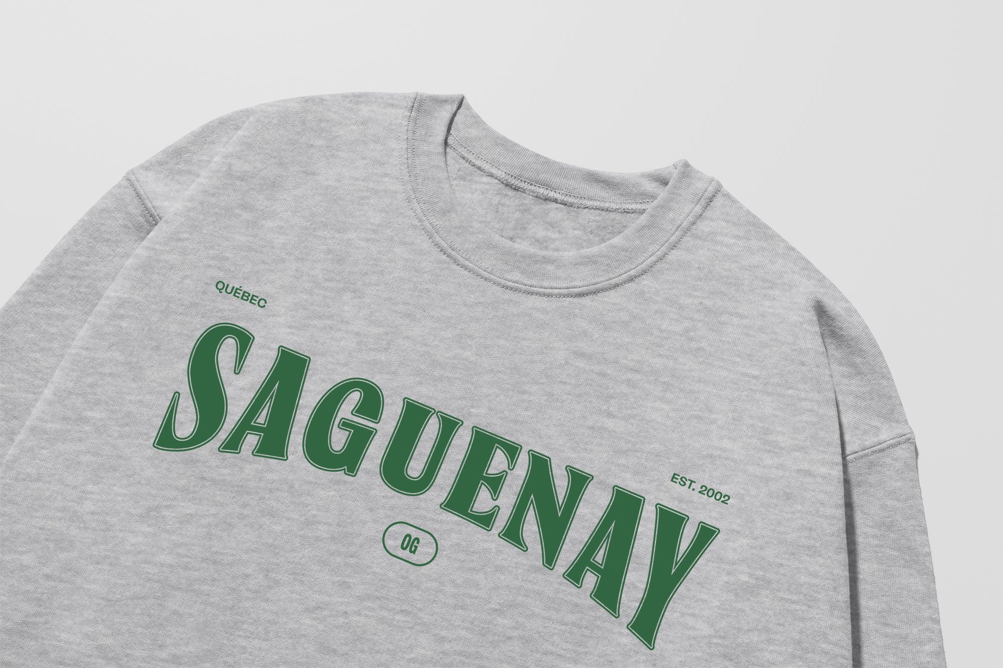 Mon Crew Fit - Adultes - Saguenay - Impression en Vert
