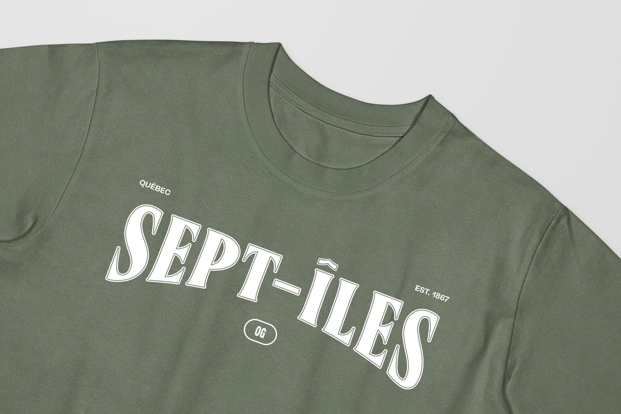 Mon T-Shirt Garçon - Adultes - Sept-Iles - Impression en Blanc